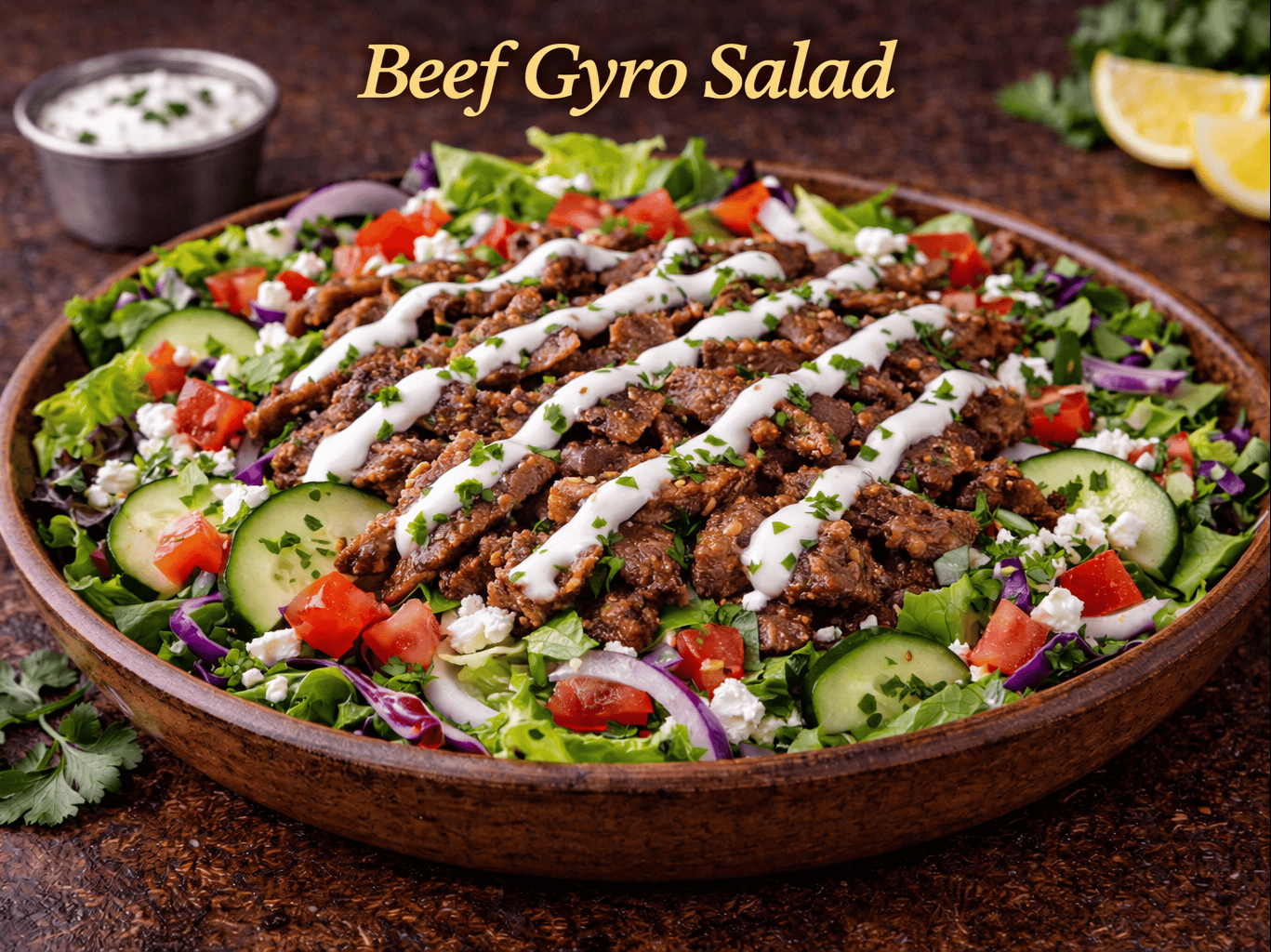 Beef Gyro Salad.
