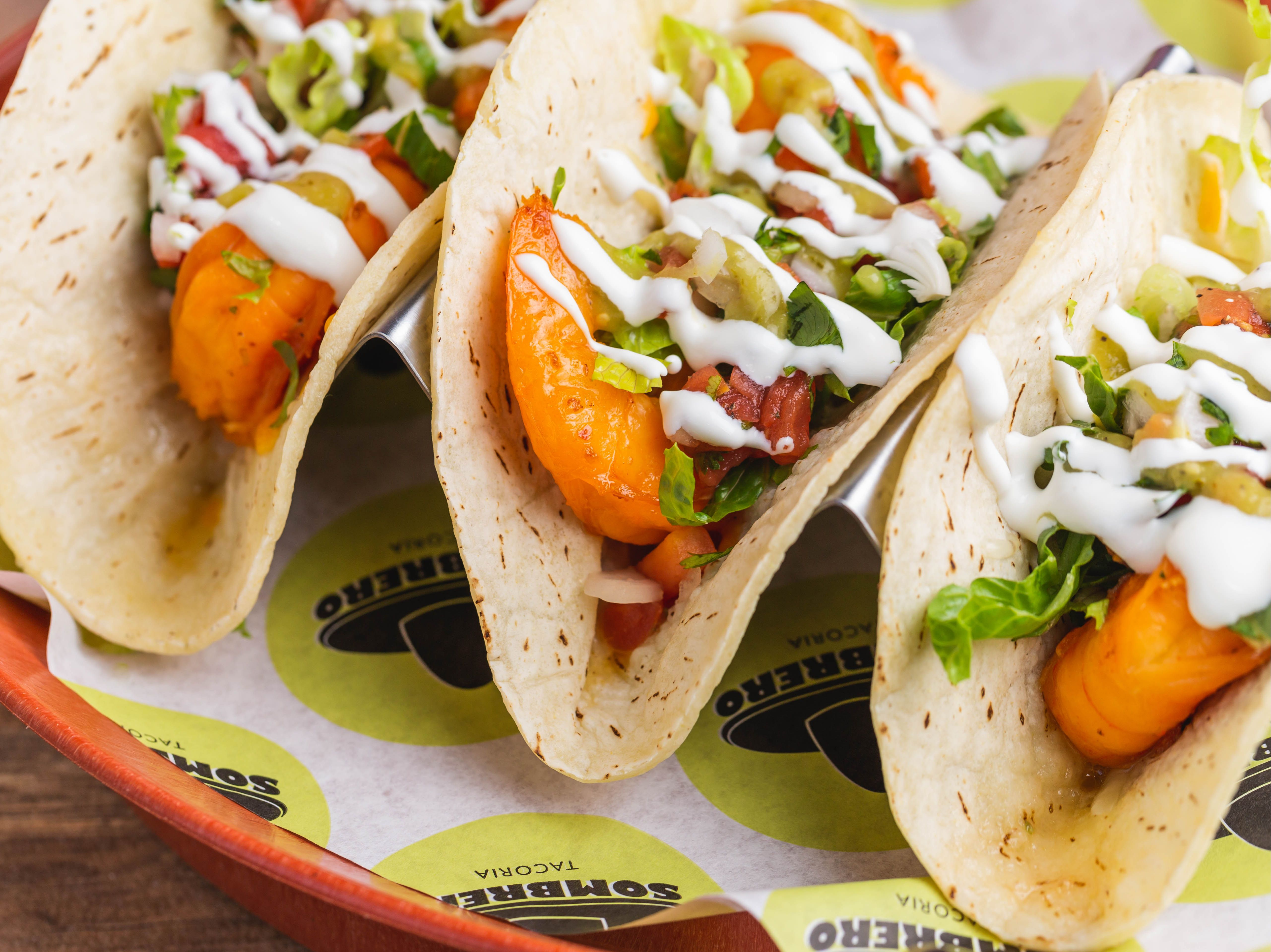 Shrimp A La Plancha Taco Trio.