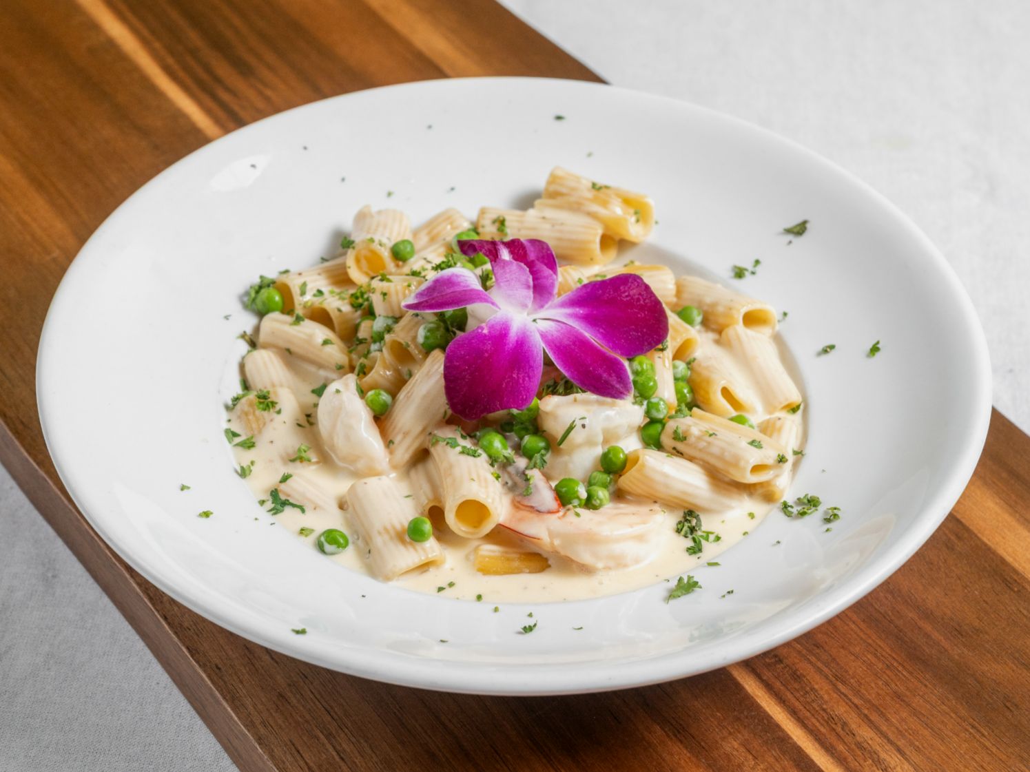 Rigatoni Con Gamberi E Limoncello.