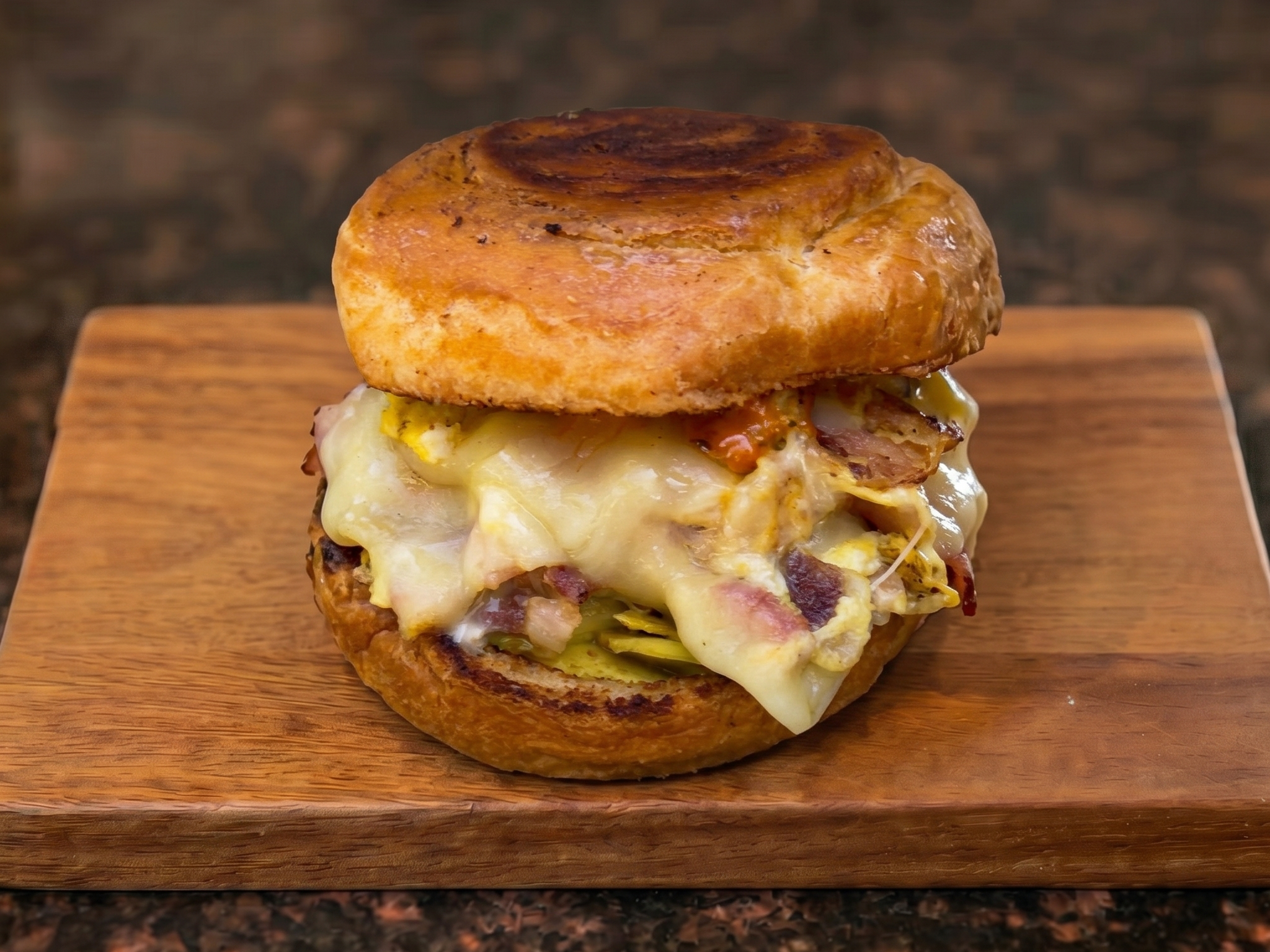 Smokey sunrise croissant.