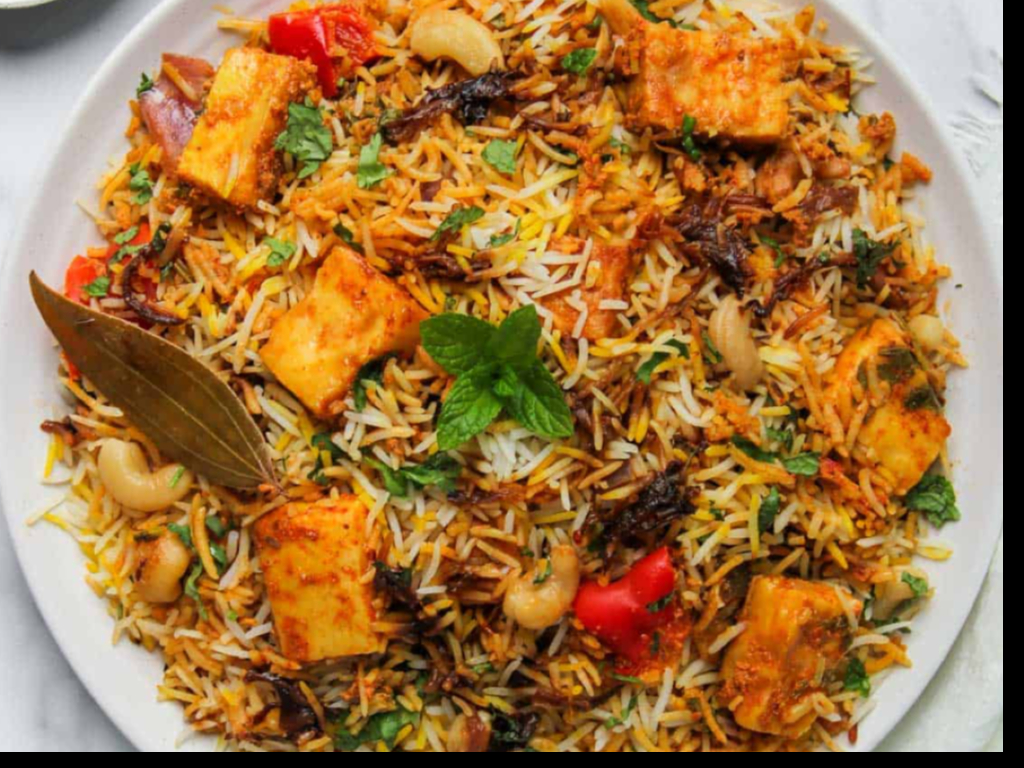 VEG. PANEER BIRYANI.
