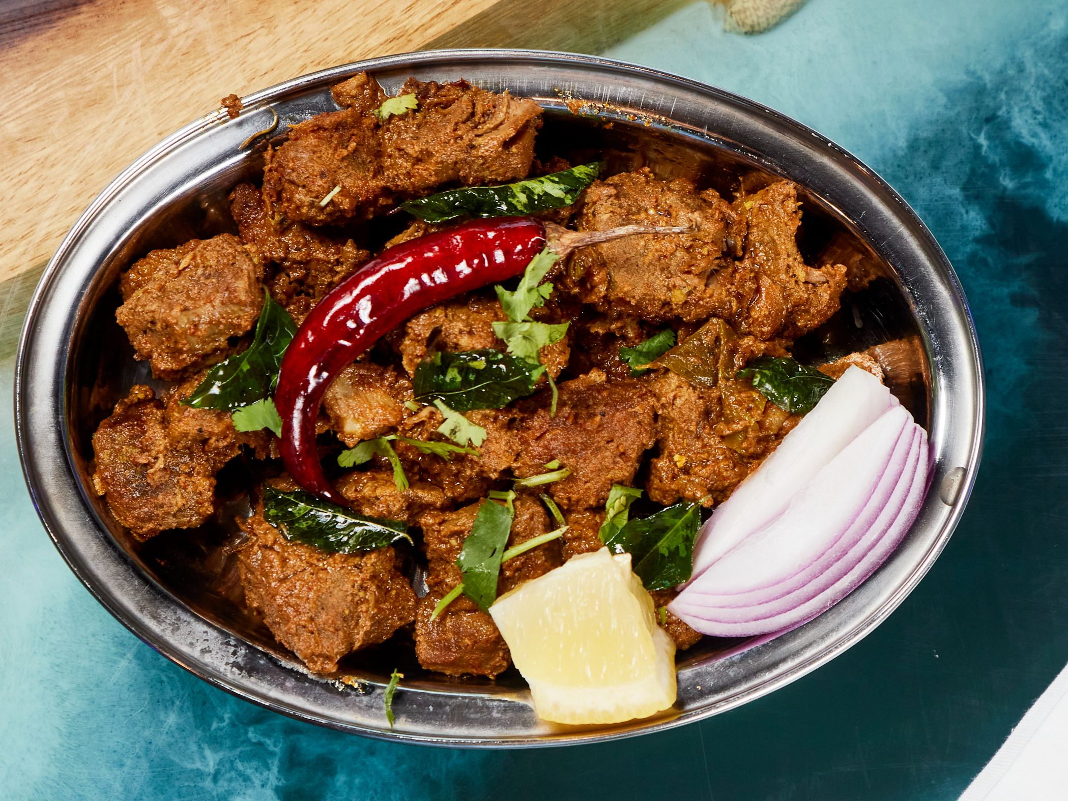 Mutton Sukka Boneless.