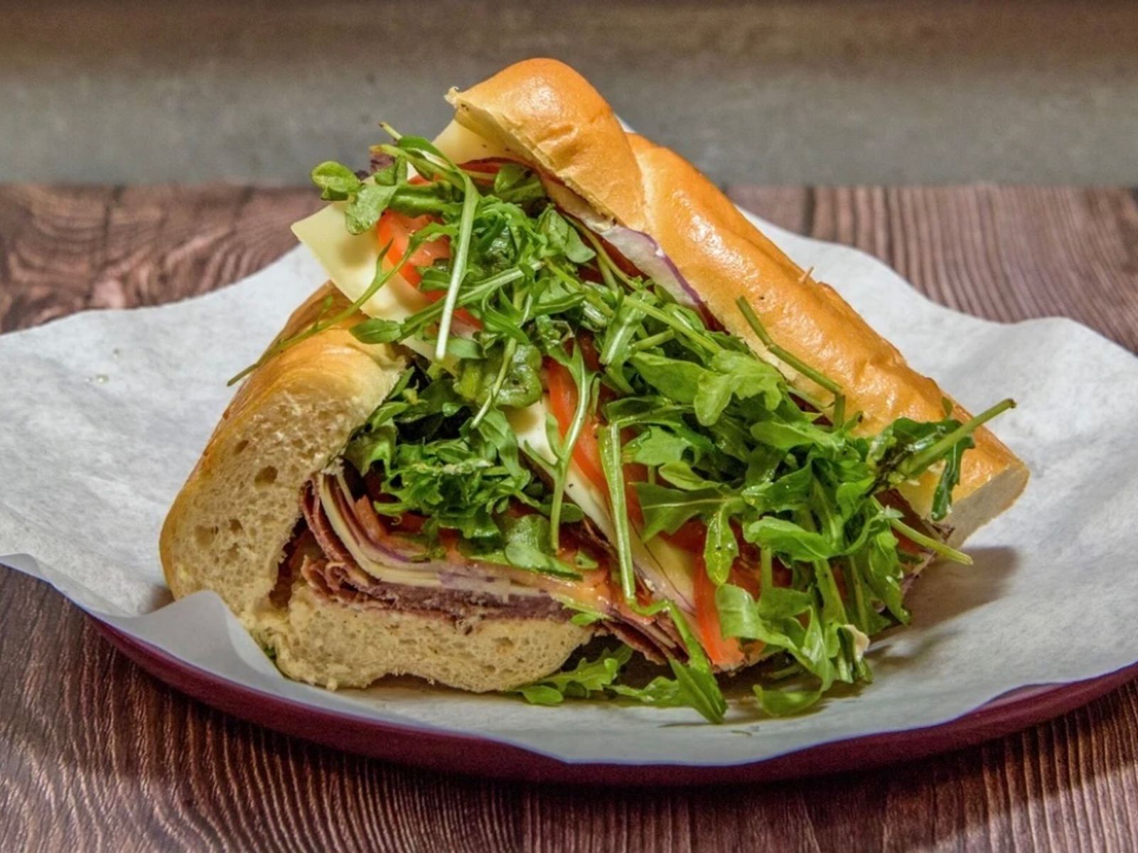 Roast Beef & Swiss Sub.