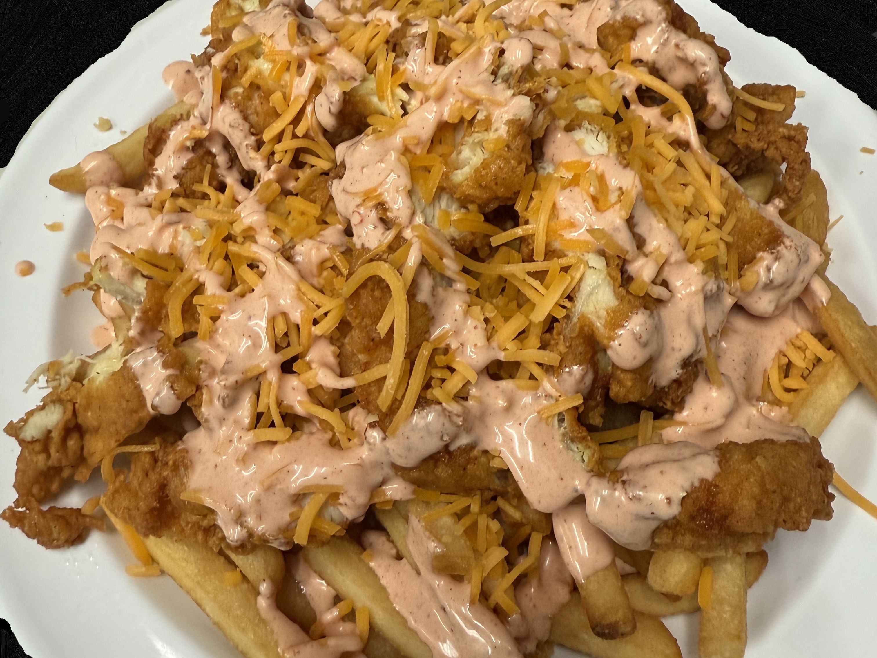 #73 Loaded Fries Combo W/can soda