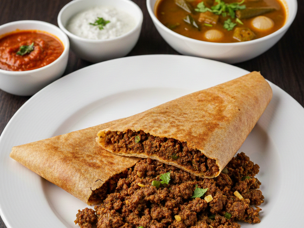 LAMB KHEEMA DOSA.