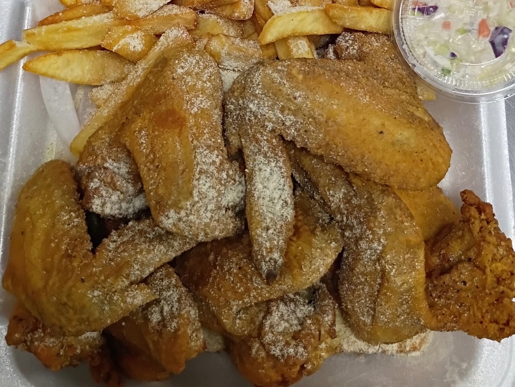 6 Whole Wings + Fries + Can Soda