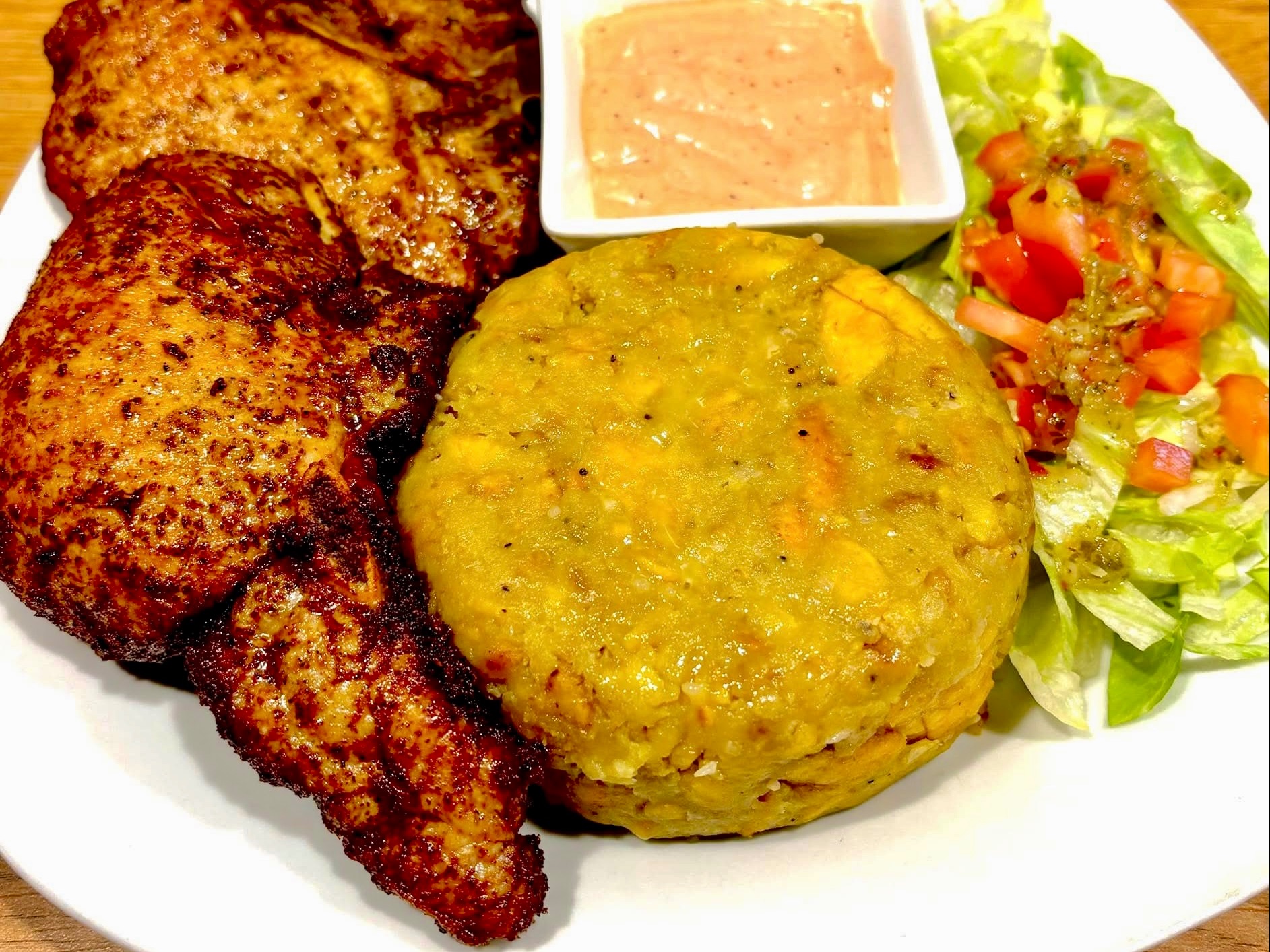 Mofongo + Pork Chops.