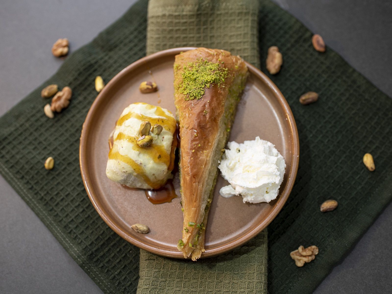 Baklava with Ice Cream