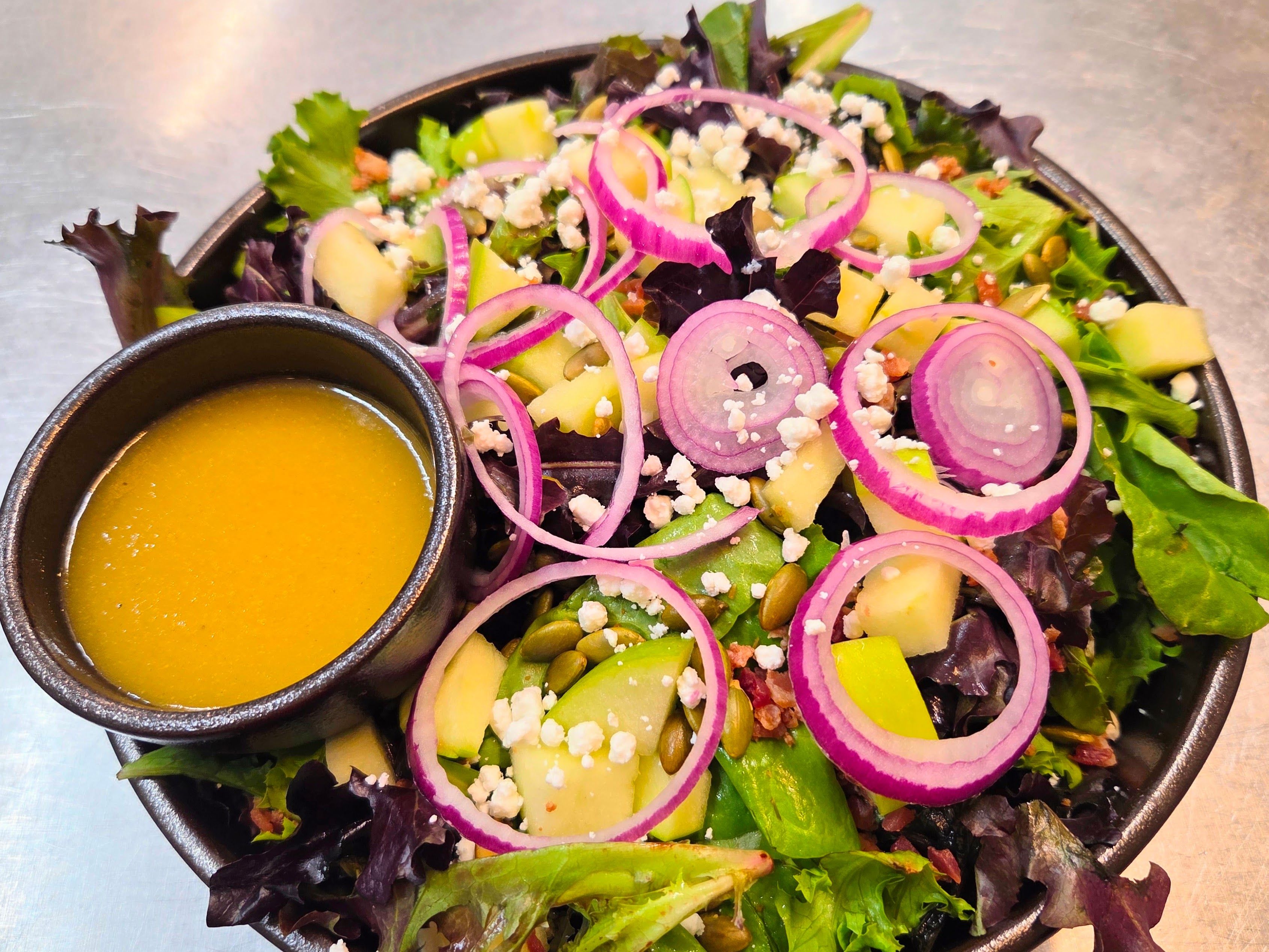 Harvest Apple Salad Maple Apple Cider Vinaigrette.
