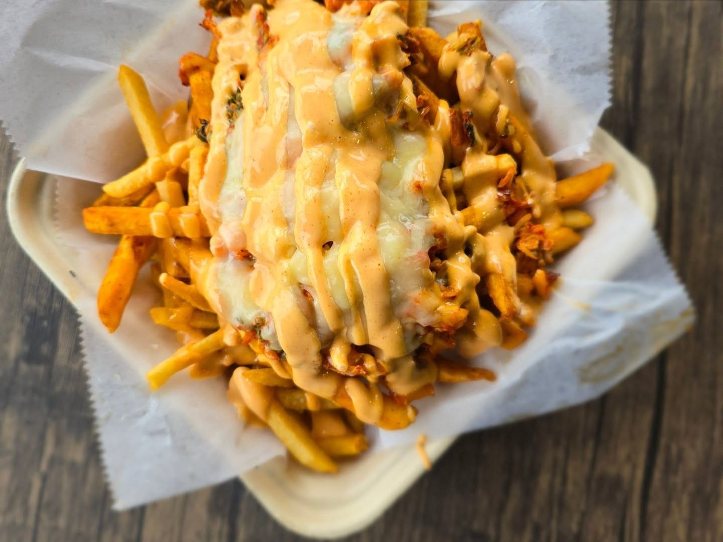 Kimchi Cheese Fries