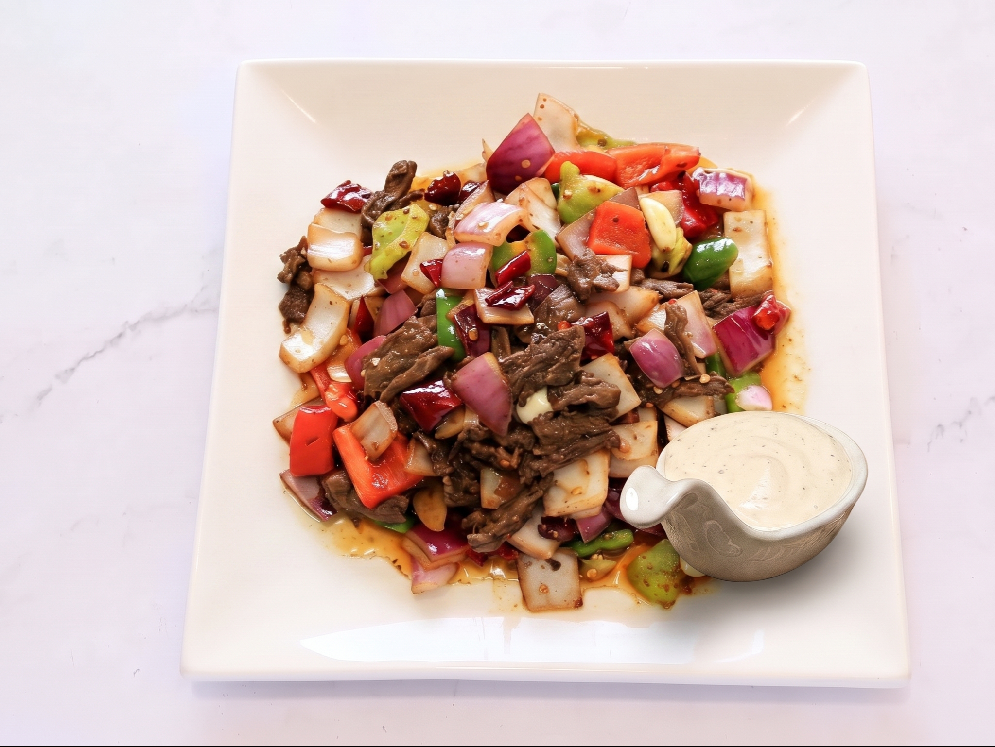 Cumin Beef with Onion.