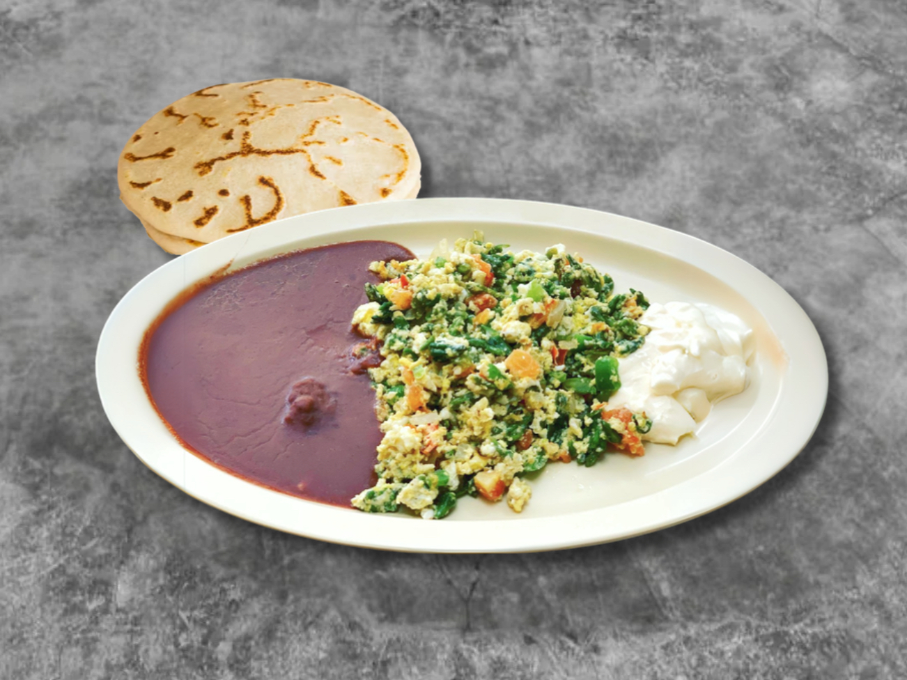 Huevos con Loroco Mas Vegetales.