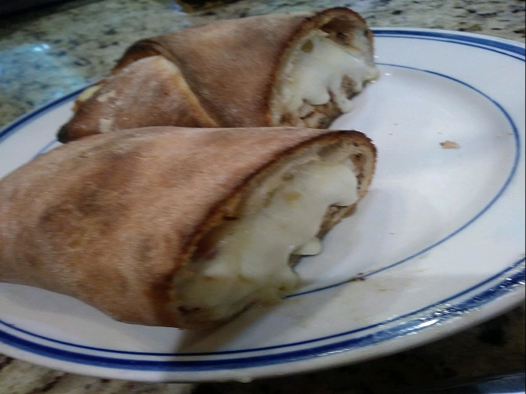 Chicken Bacon Alfredo Roll.
