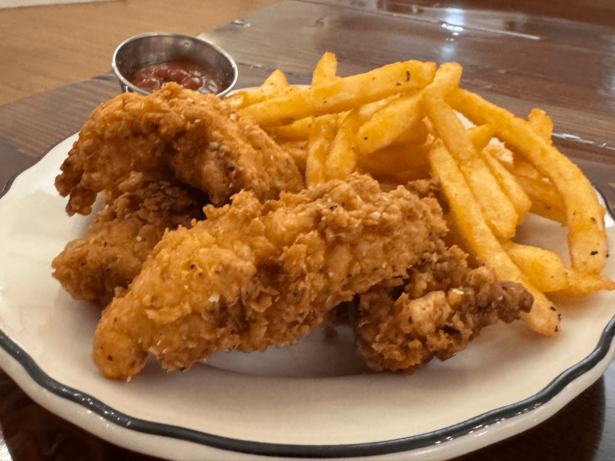 Fried Chicken Strips And Fries