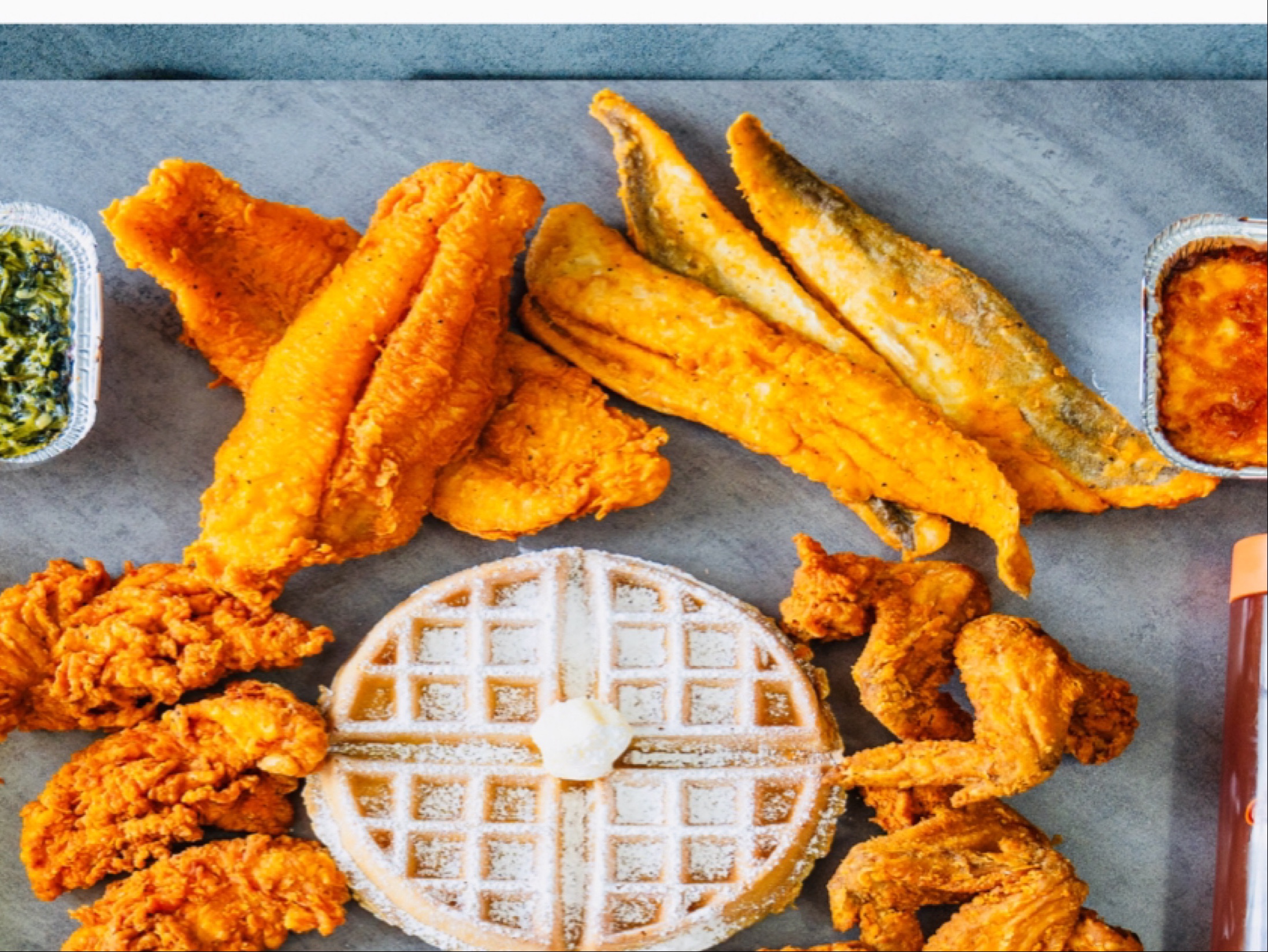 8 Catfish & 2 Waffles.