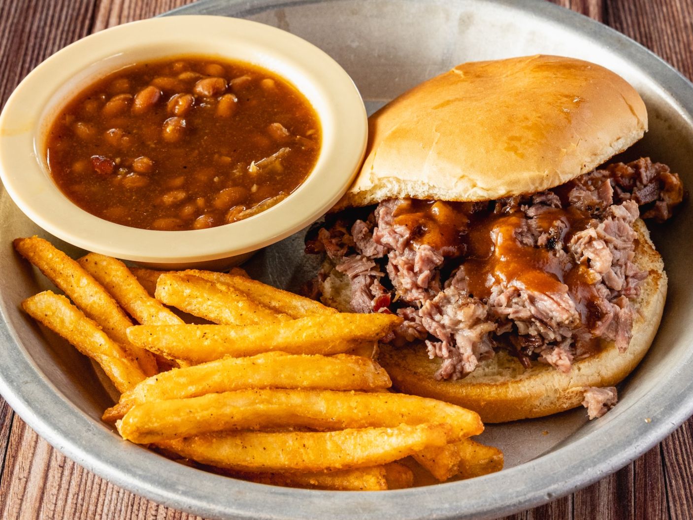 Chopped Beef Sandwich Plate.