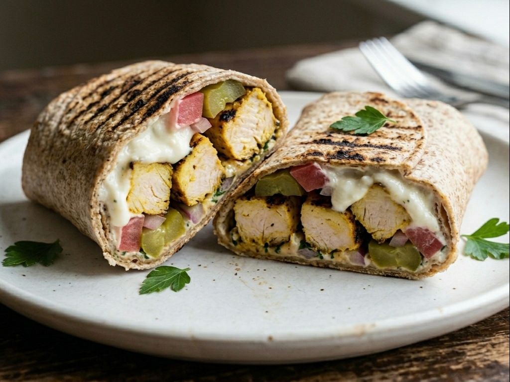 Shish Tawook Wrap & Fries.