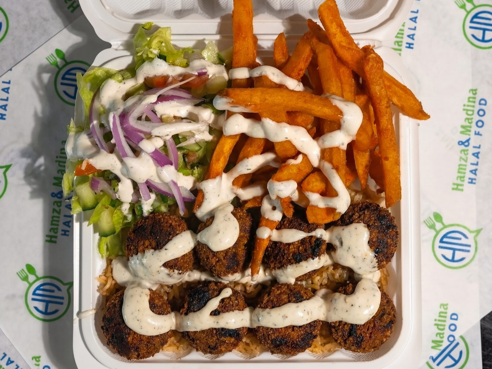 Falafel Over Rice