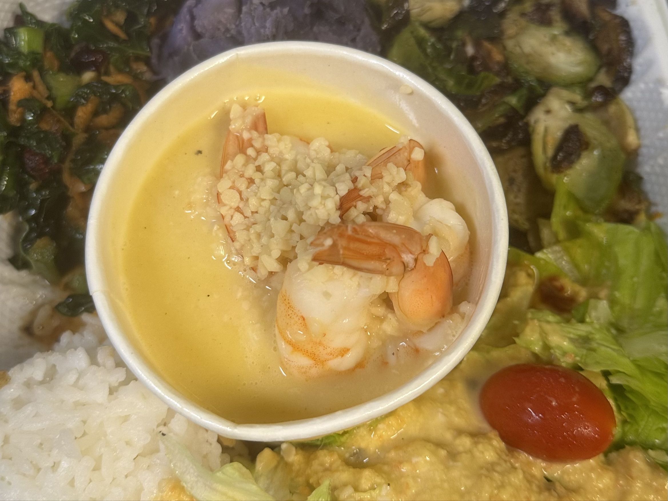 Garlic Shrimp Kaimana Bento -3 Sides Online.