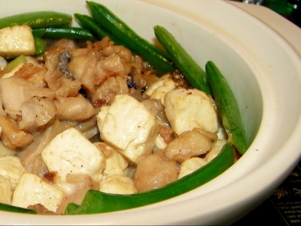 Salted Fish w/ Diced Chicken & Tofu / Cá muối với gà cắt hạt lựu và đậu phụ / 咸鱼鸡丁豆腐.