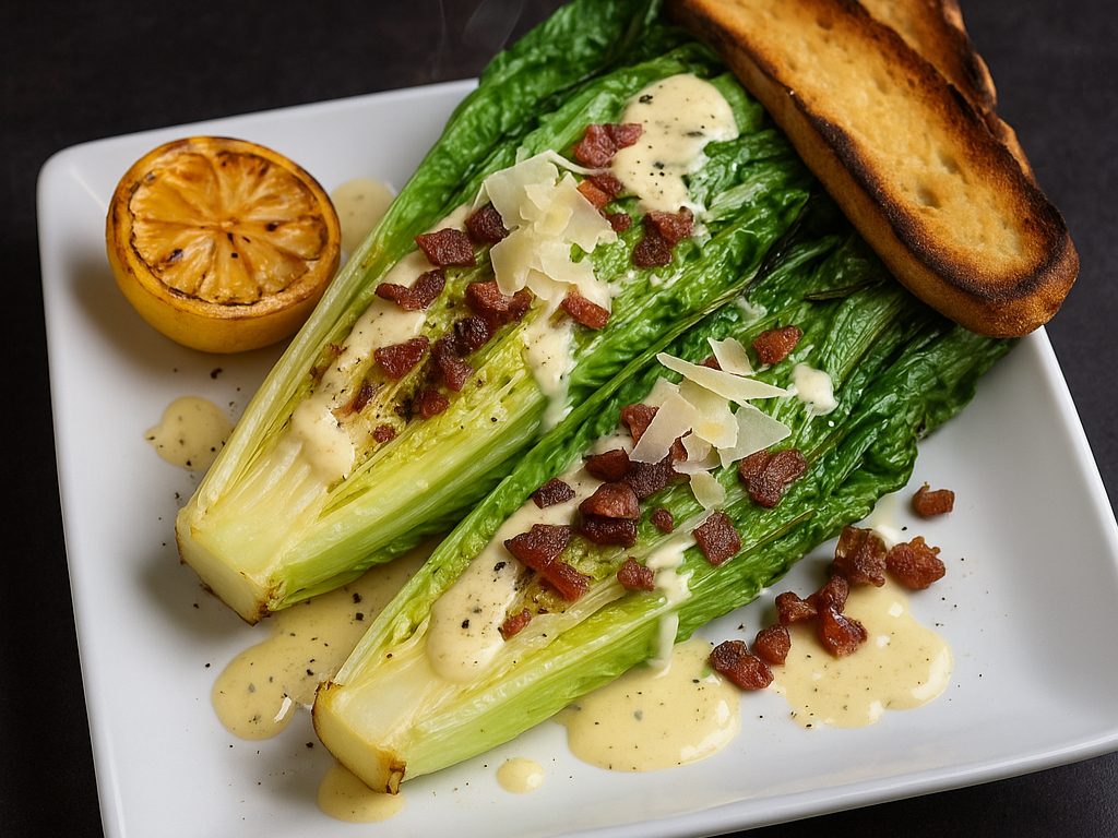 Grilled Romaine Caesar Salad