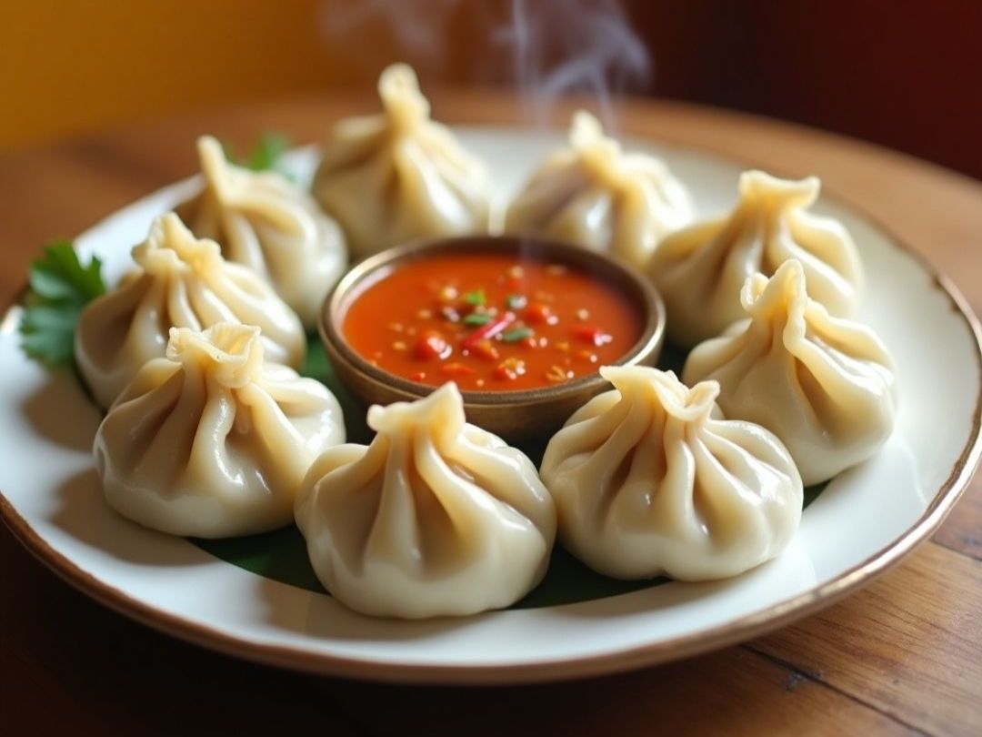 Veg Momos (8pcs) Steam/fried.