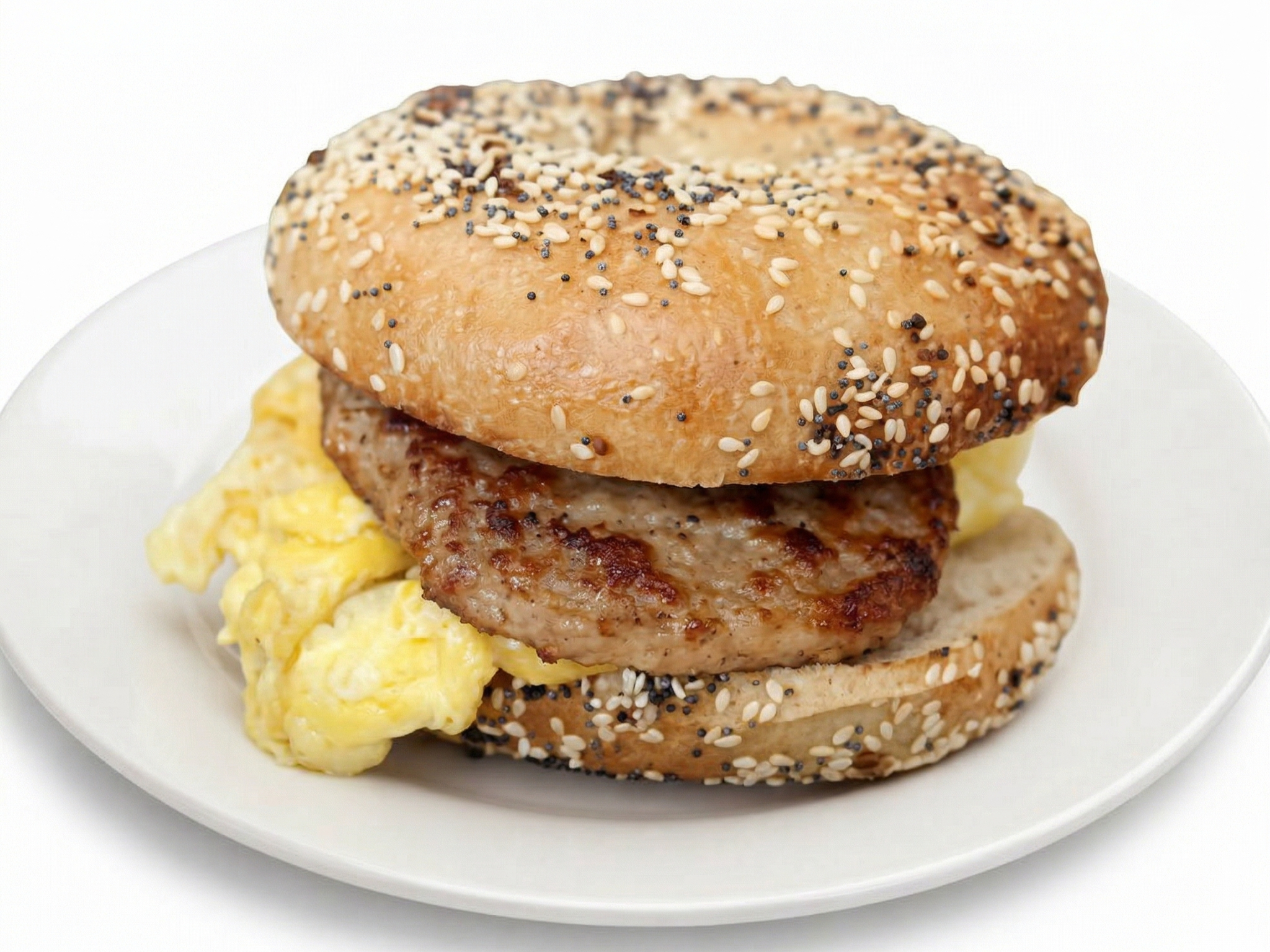 Bagel With Sausage Egg And Cheese.