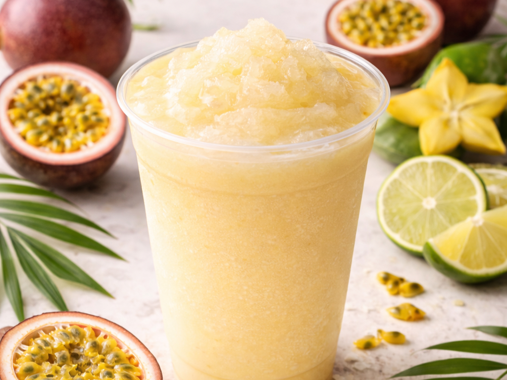 Passion Fruit Slushy.