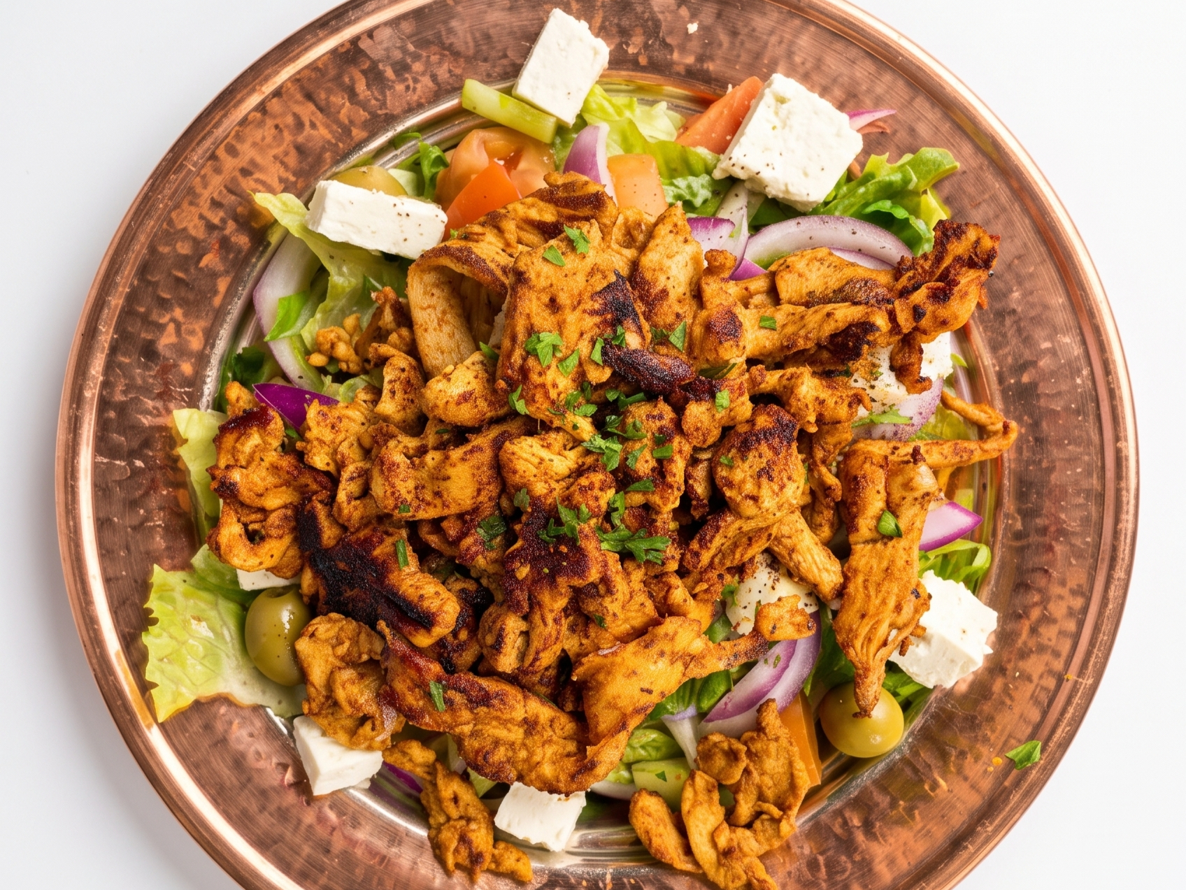 Greek Salad w/Chicken.