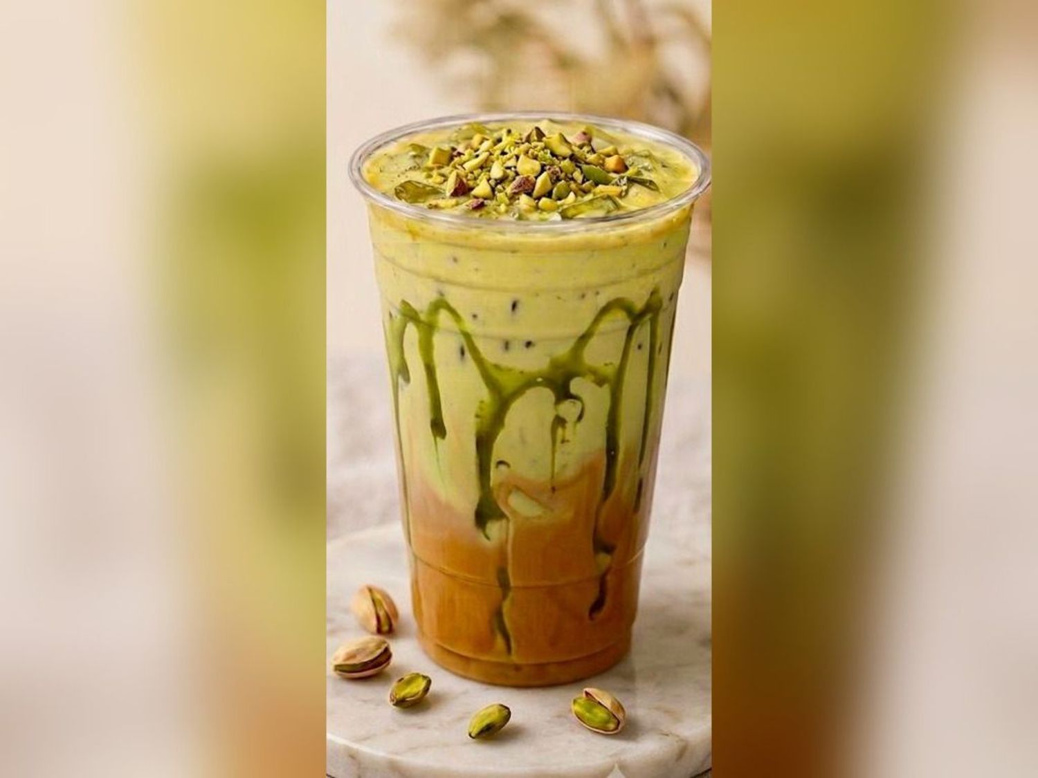Iced Pistacho Chai Latte.