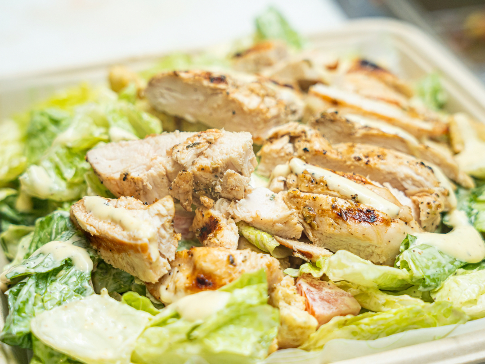 Chicken Caesar salad.