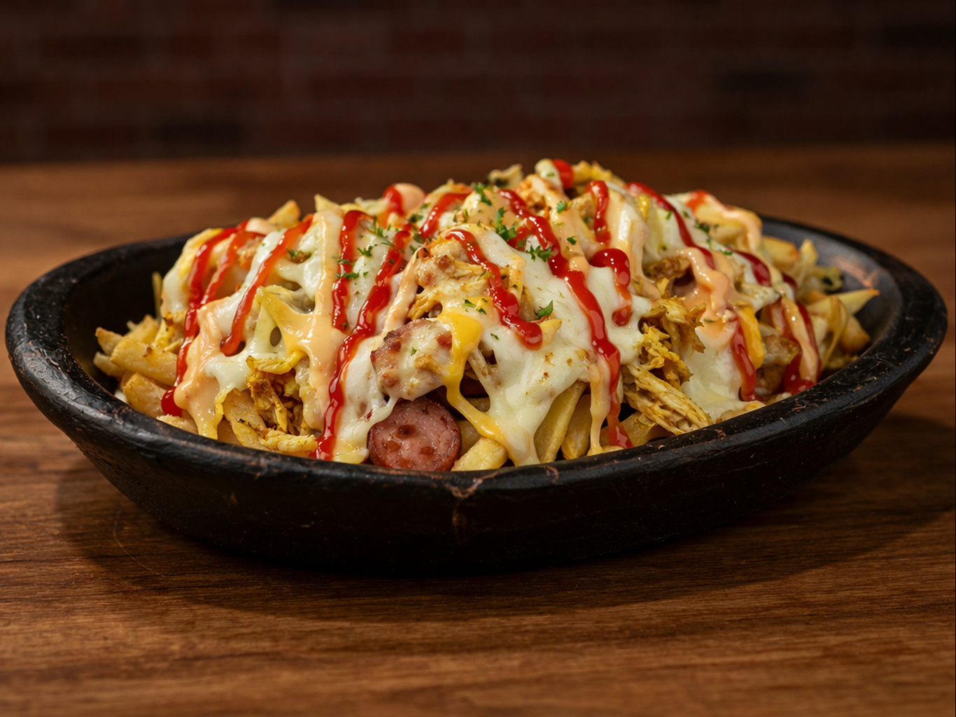 Loaded Fries Avila Style / Salchipapa Ávila.