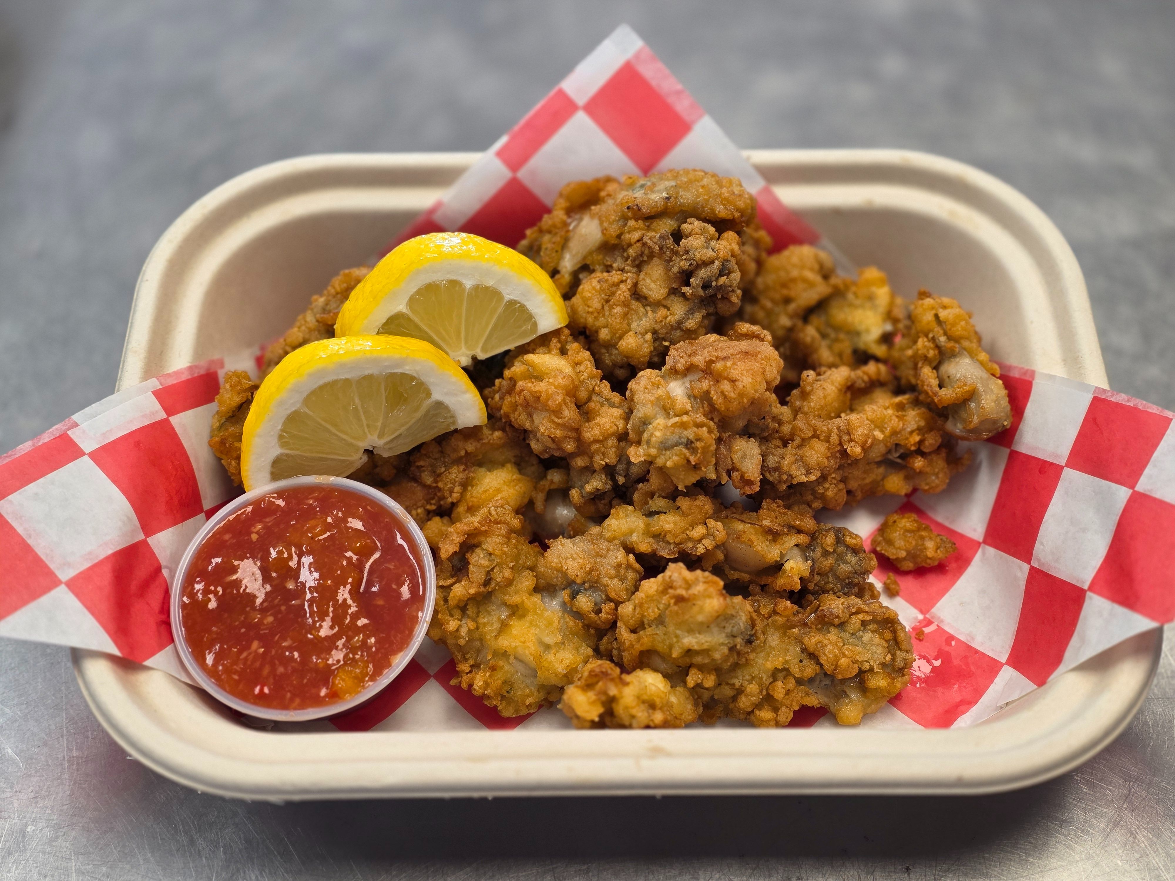 Single Fried Oyster.