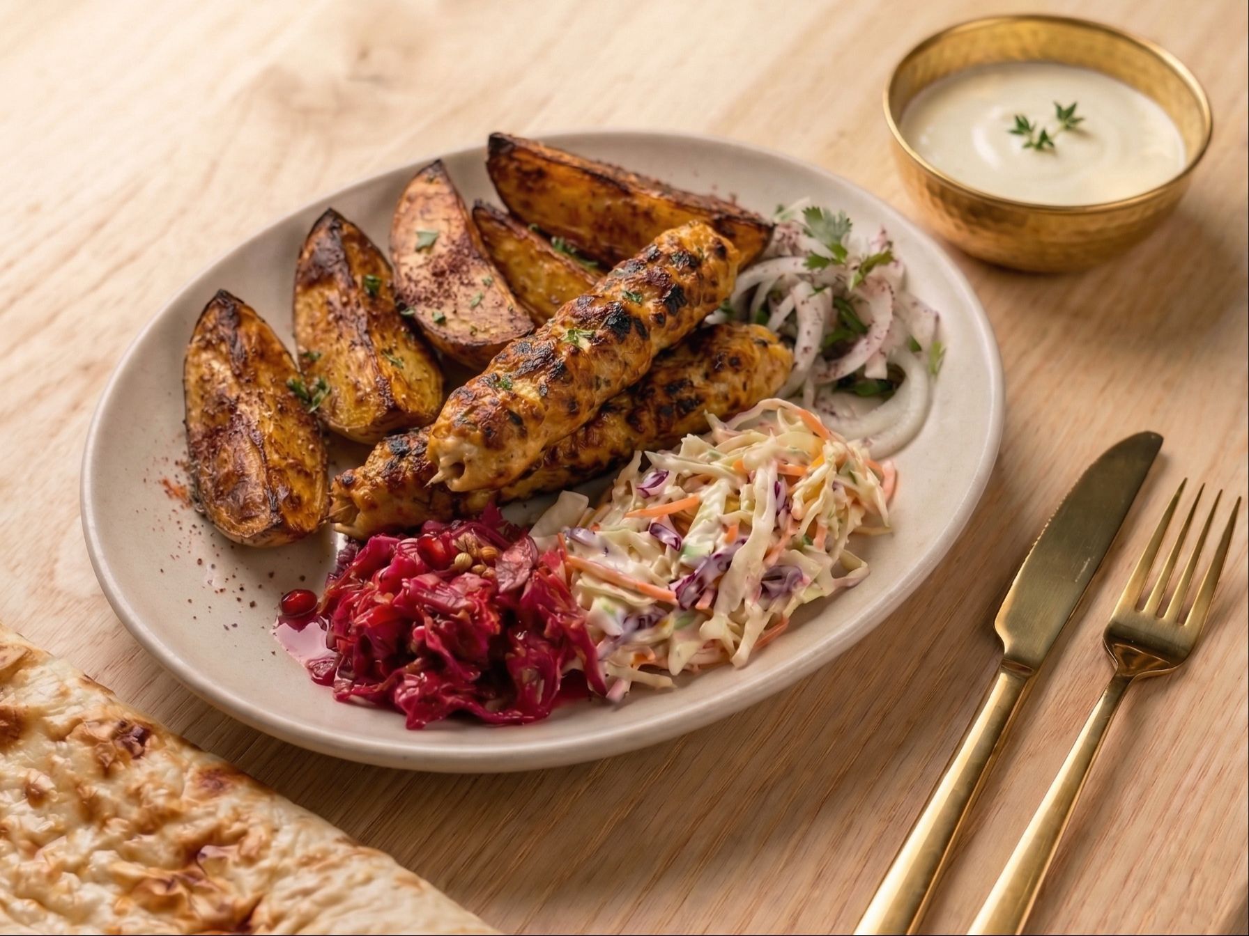 Chicken Lula (Koobideh) Kebab.