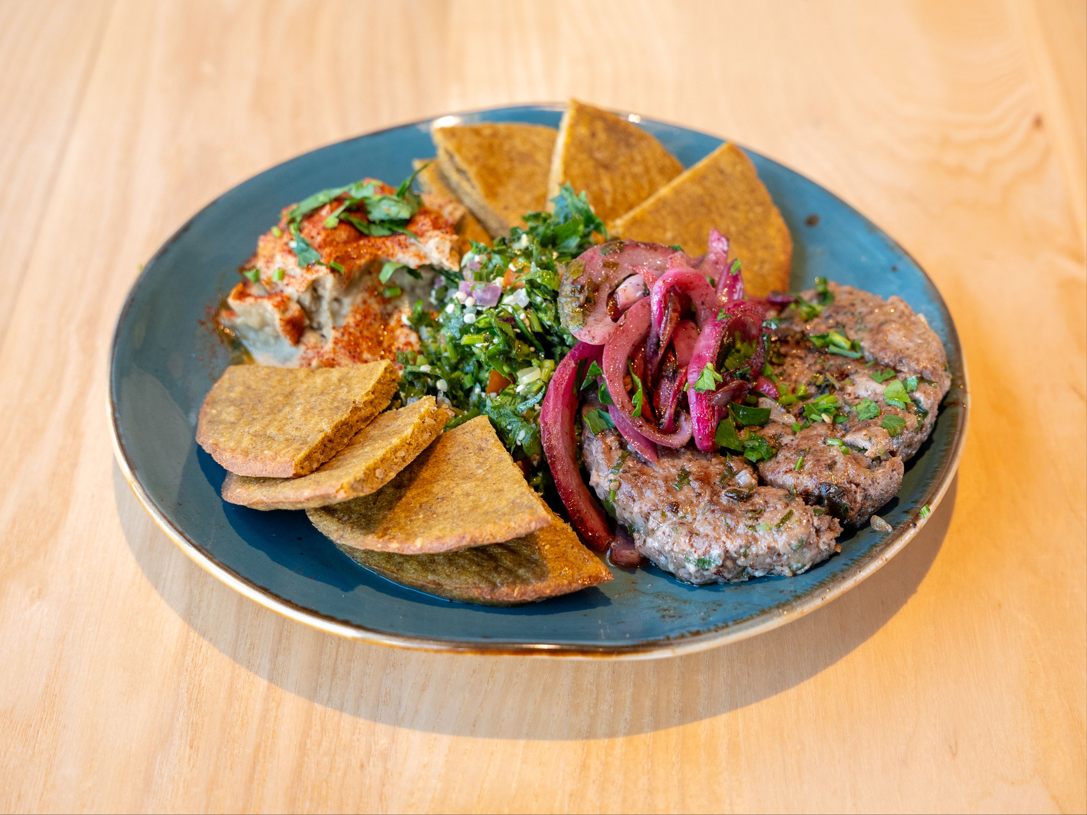Lamb Kafta Platter.