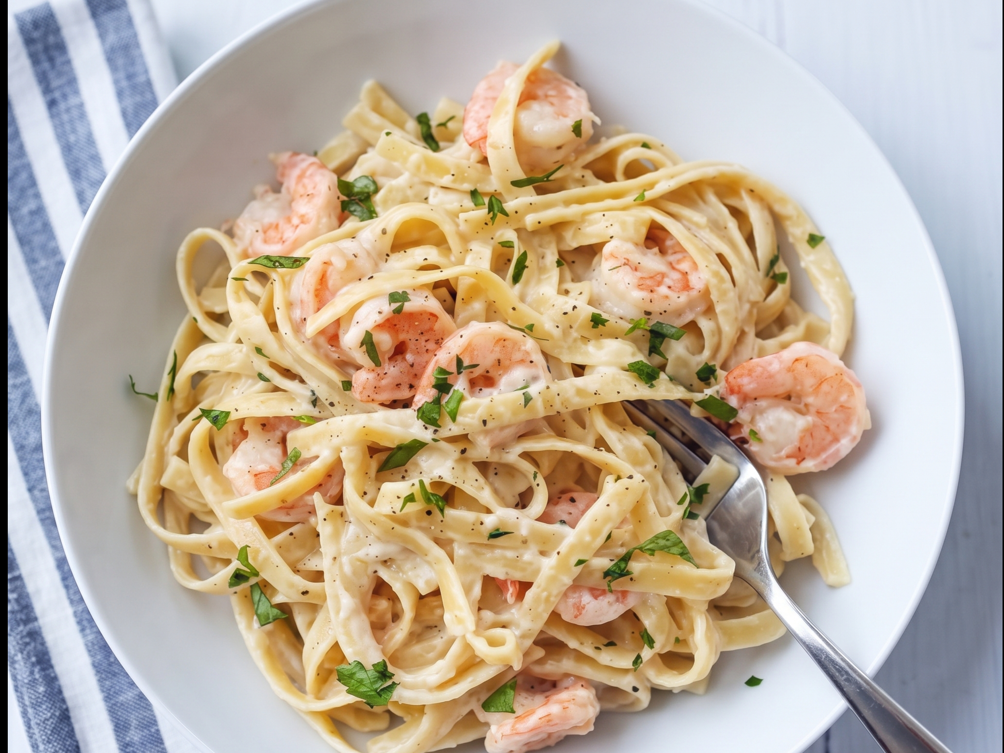 Shrimp Fettuccine.
