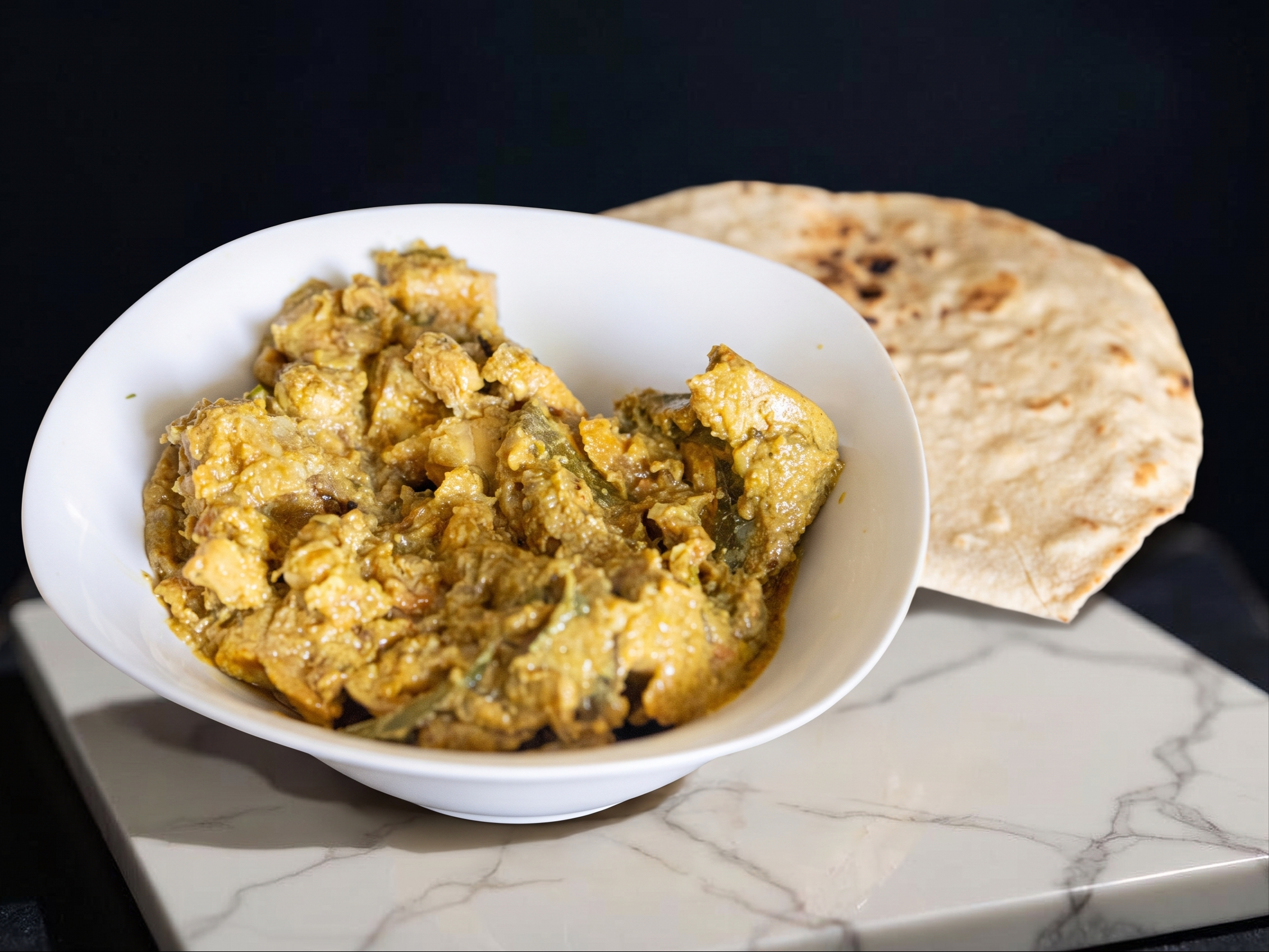 Chapathi with Chicken Curry.