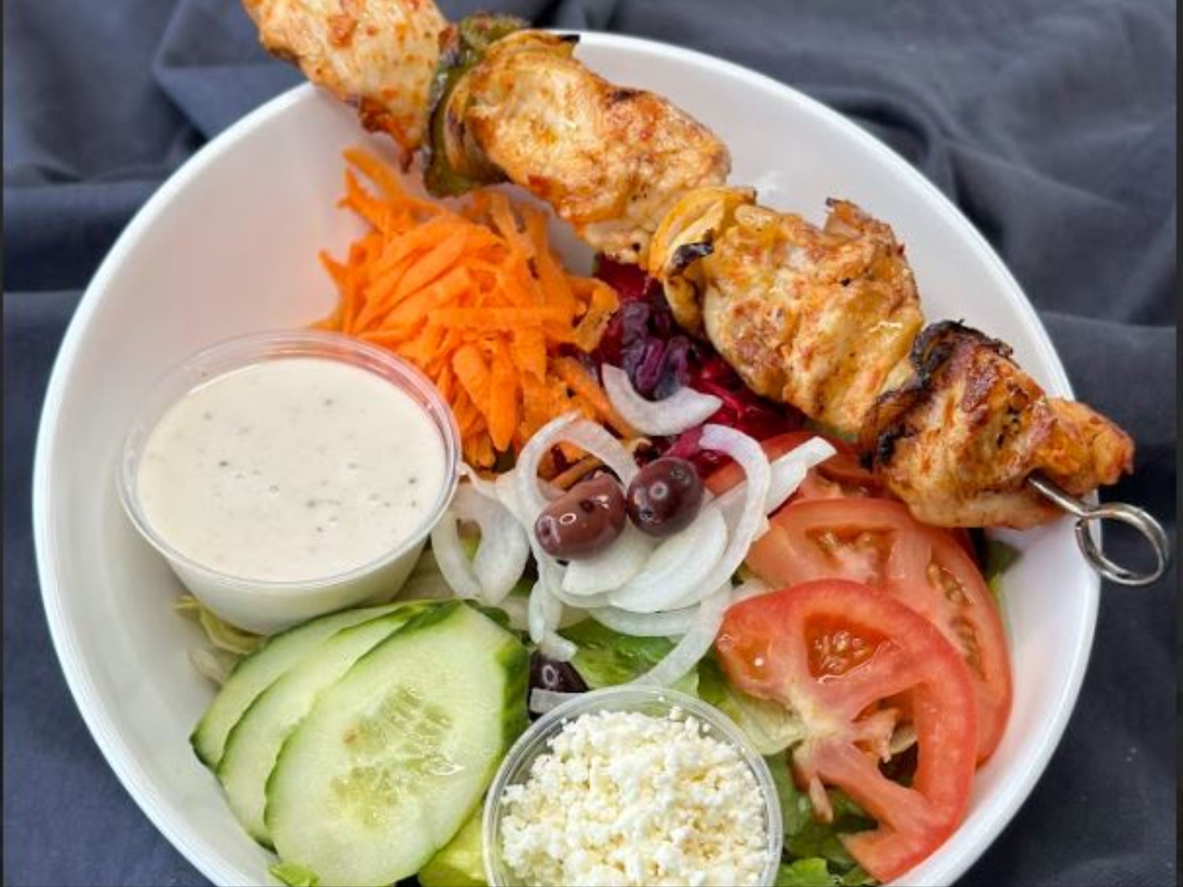 Traditional Greek W\ Chicken Bowl.