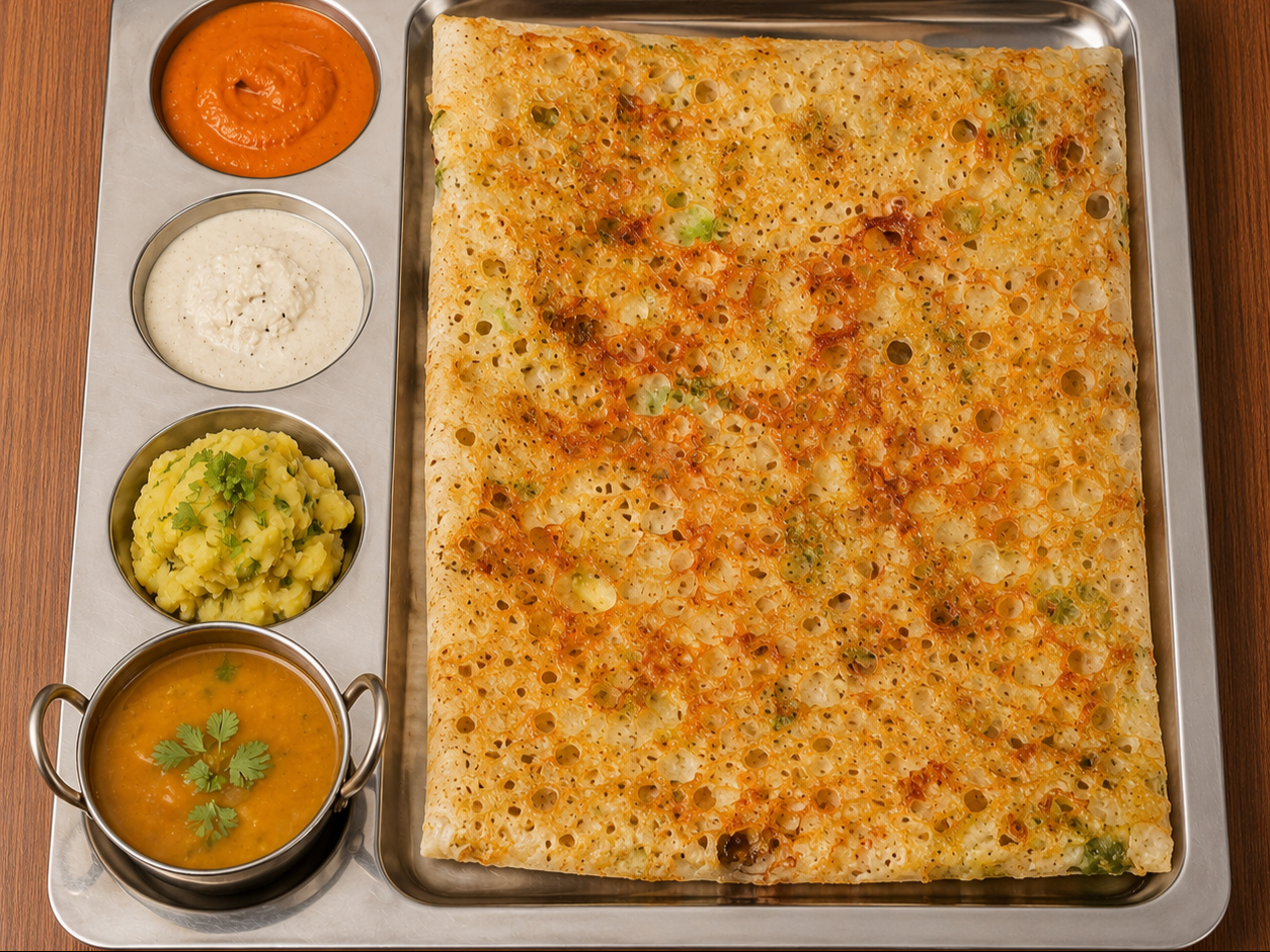 Onion Rava Masala Dosa.
