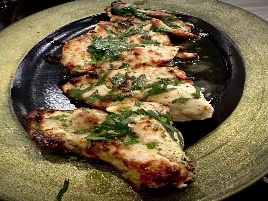 SILKEN CHARRED CHICKEN.