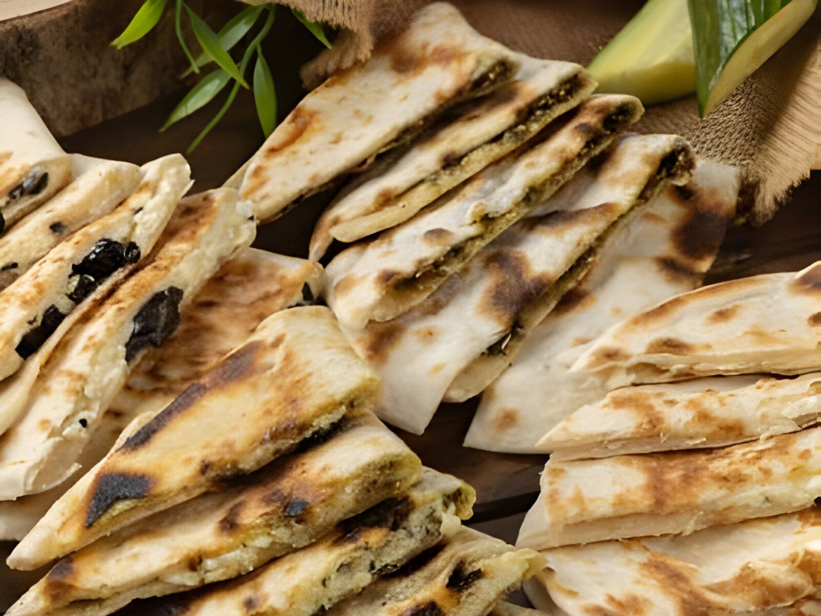 White Cheese with Black Olives - Saj.