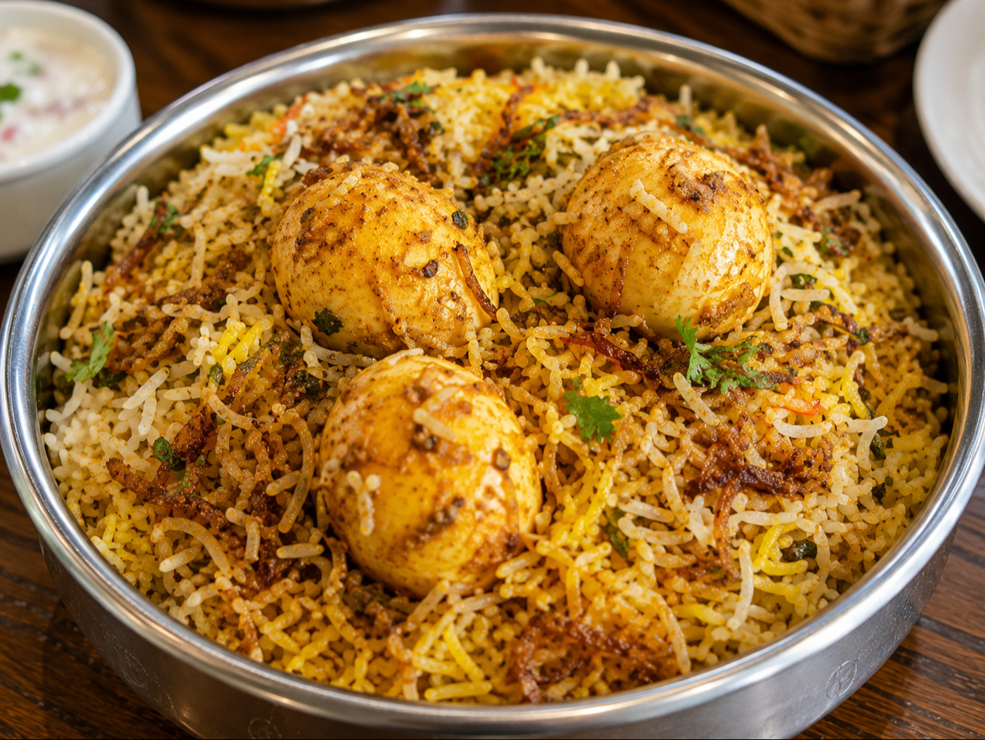 Egg Dum Biryani.