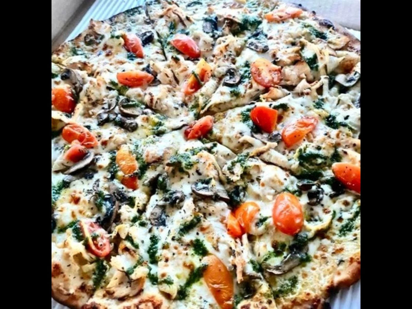 Tuscan Chicken Pizza - Half Moon.