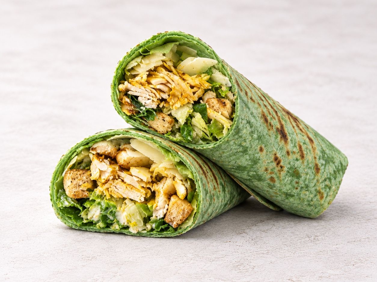 Chicken Caesar Salad Wrap.