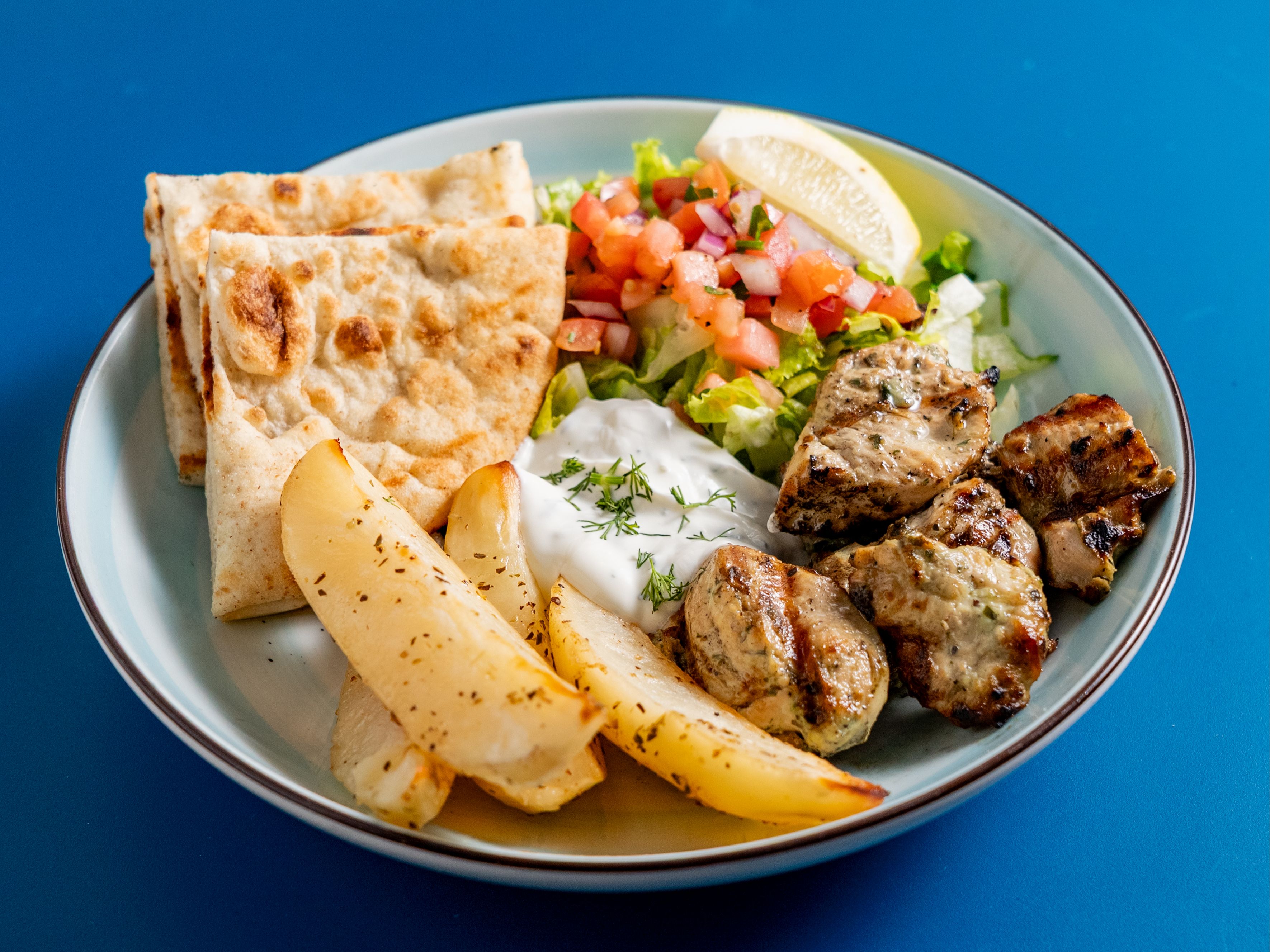 Chicken Souvlaki Plate