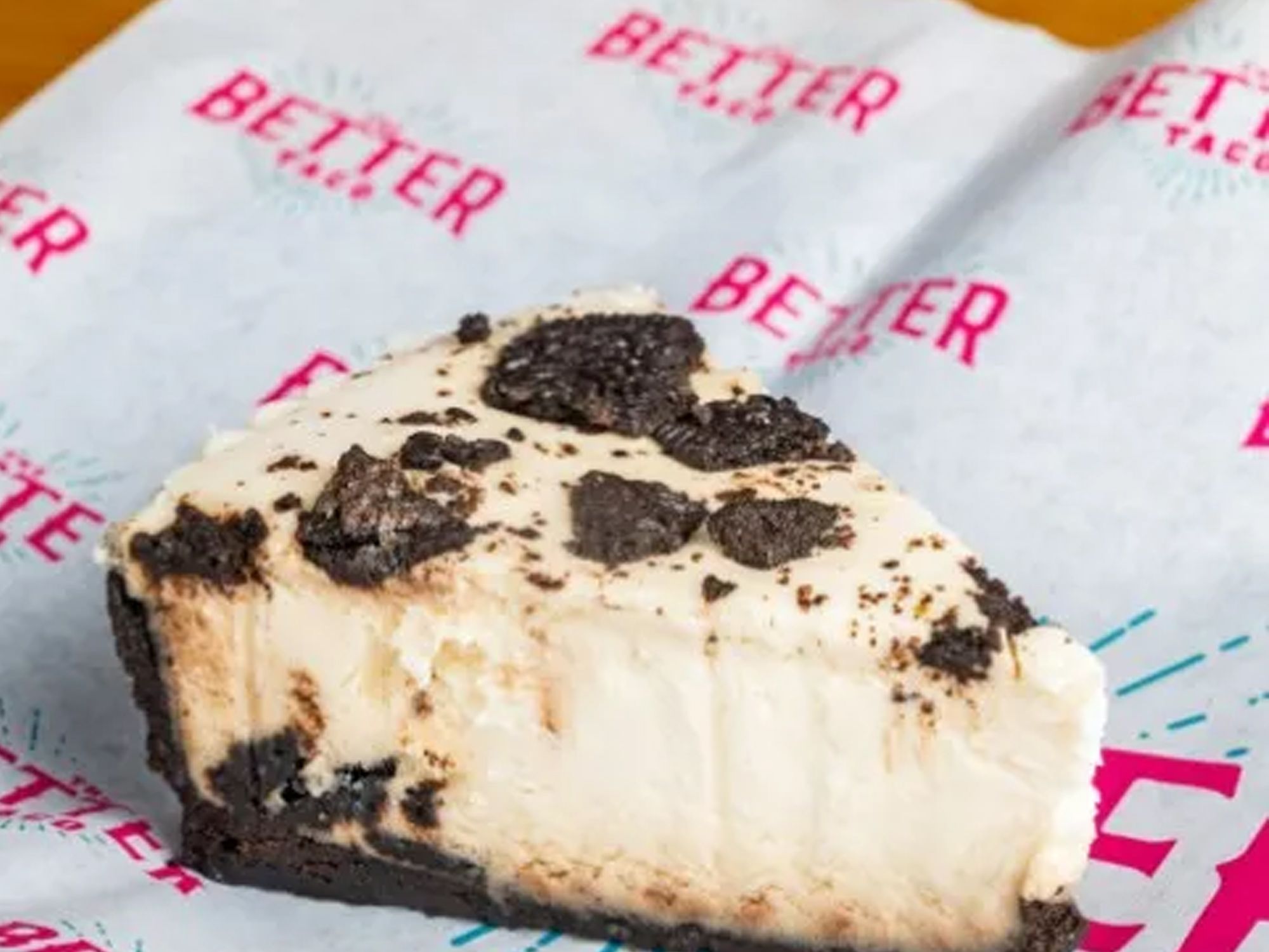 Oreo Cheesecake Slice.