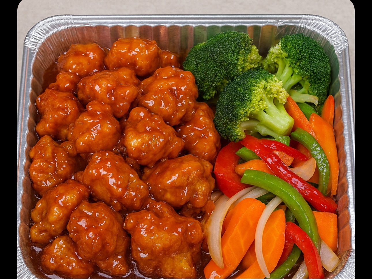 Orange Chicken Party Tray.