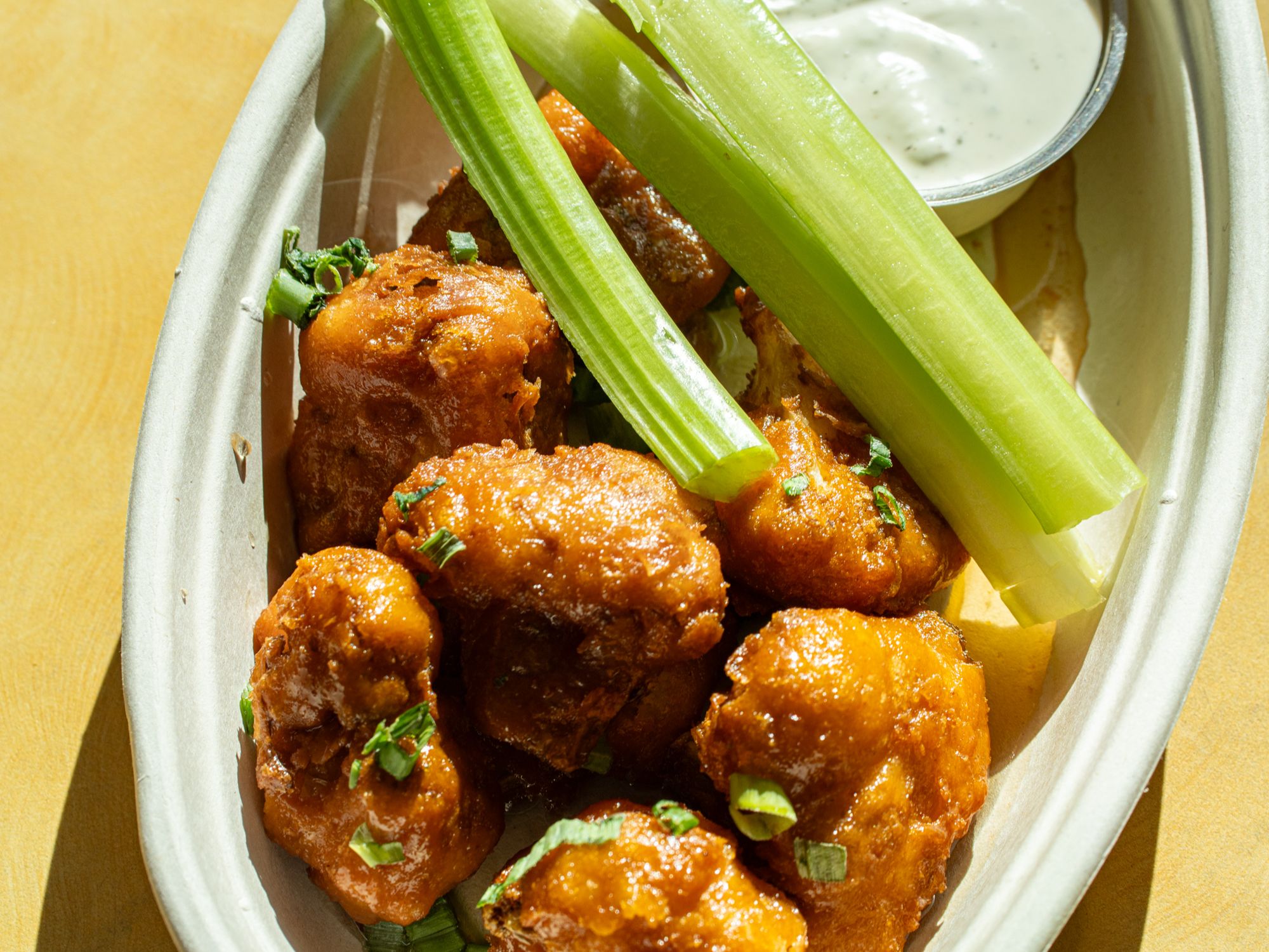 Hot Hunny Cauliflower Wings.