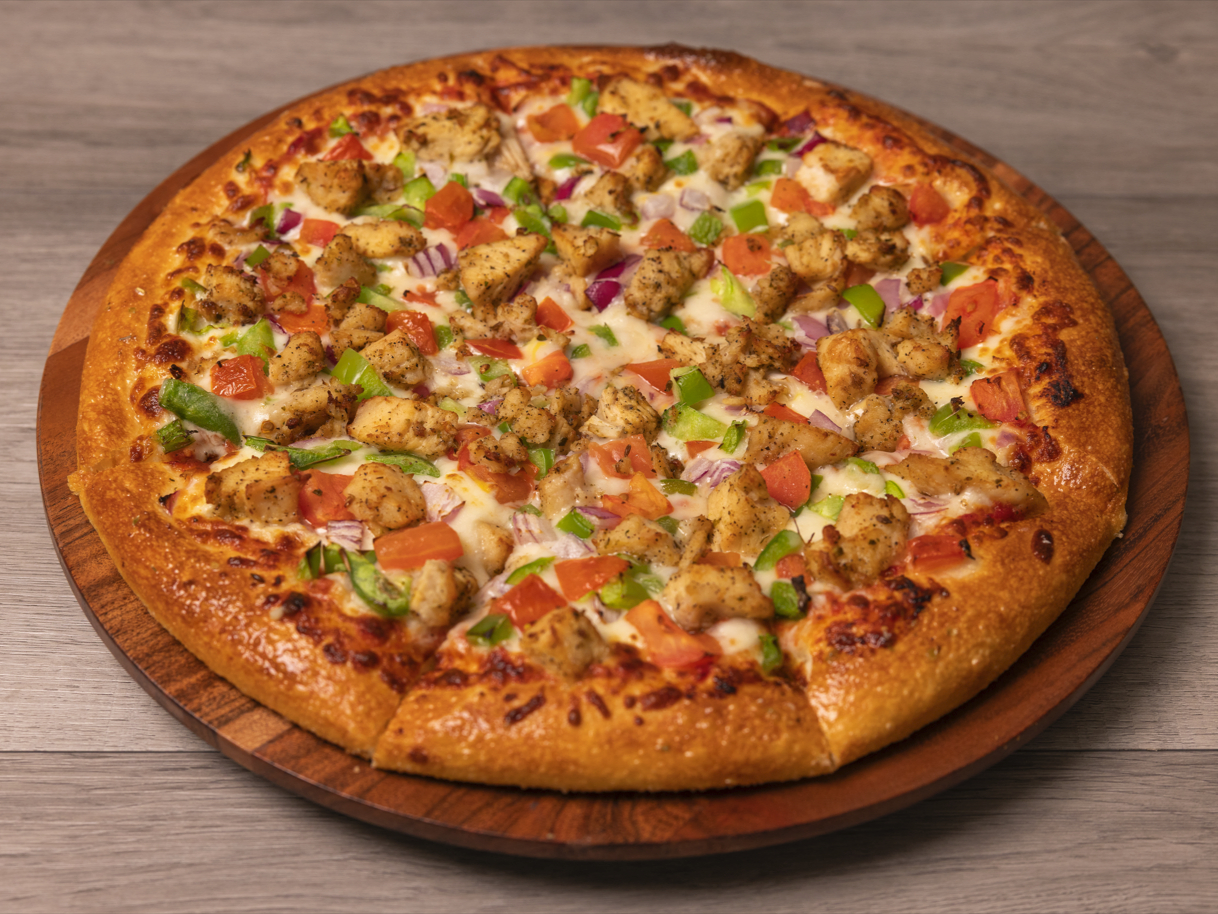 Grilled Chicken Pizza.