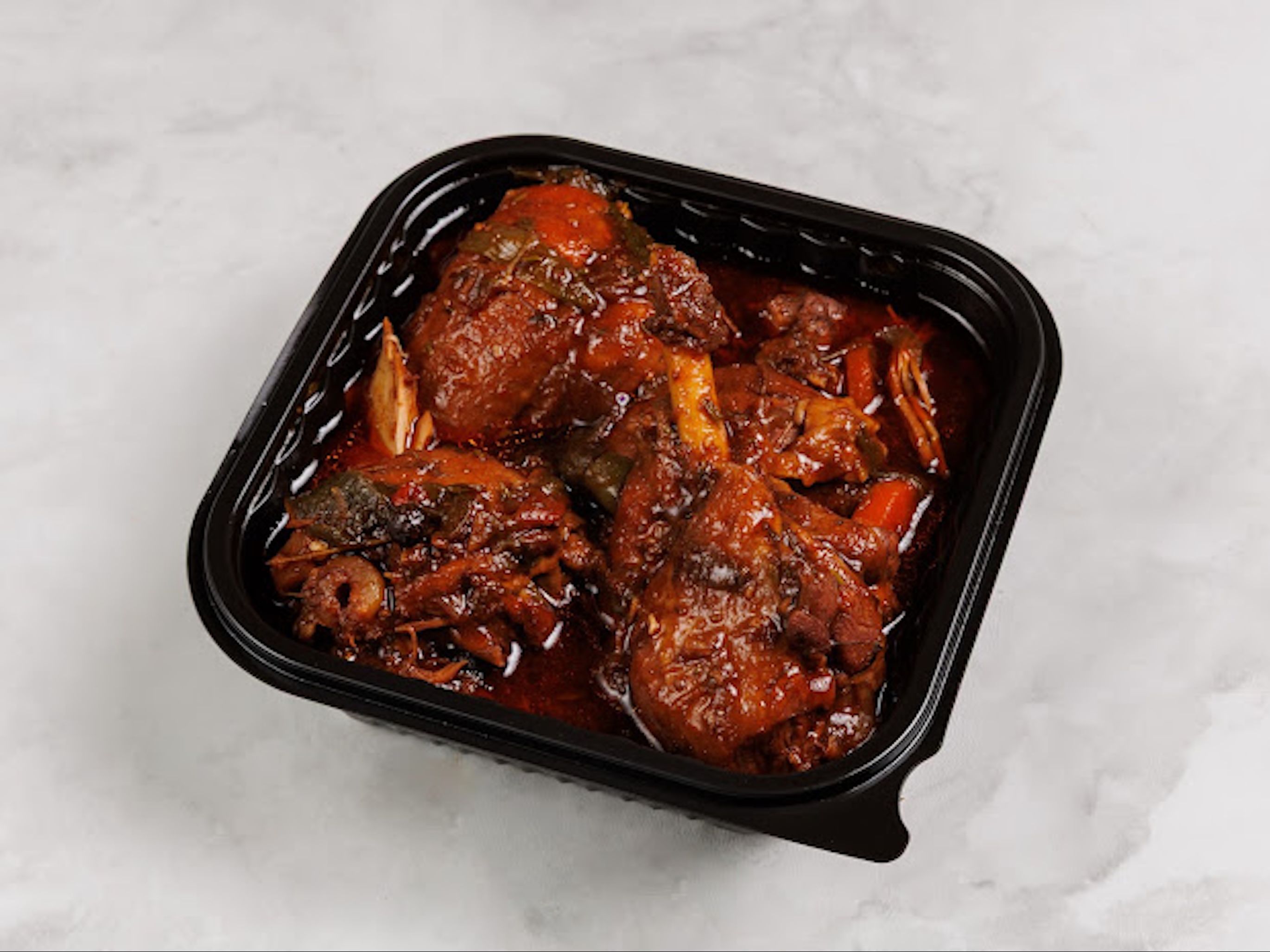 Brown Stew Chicken.